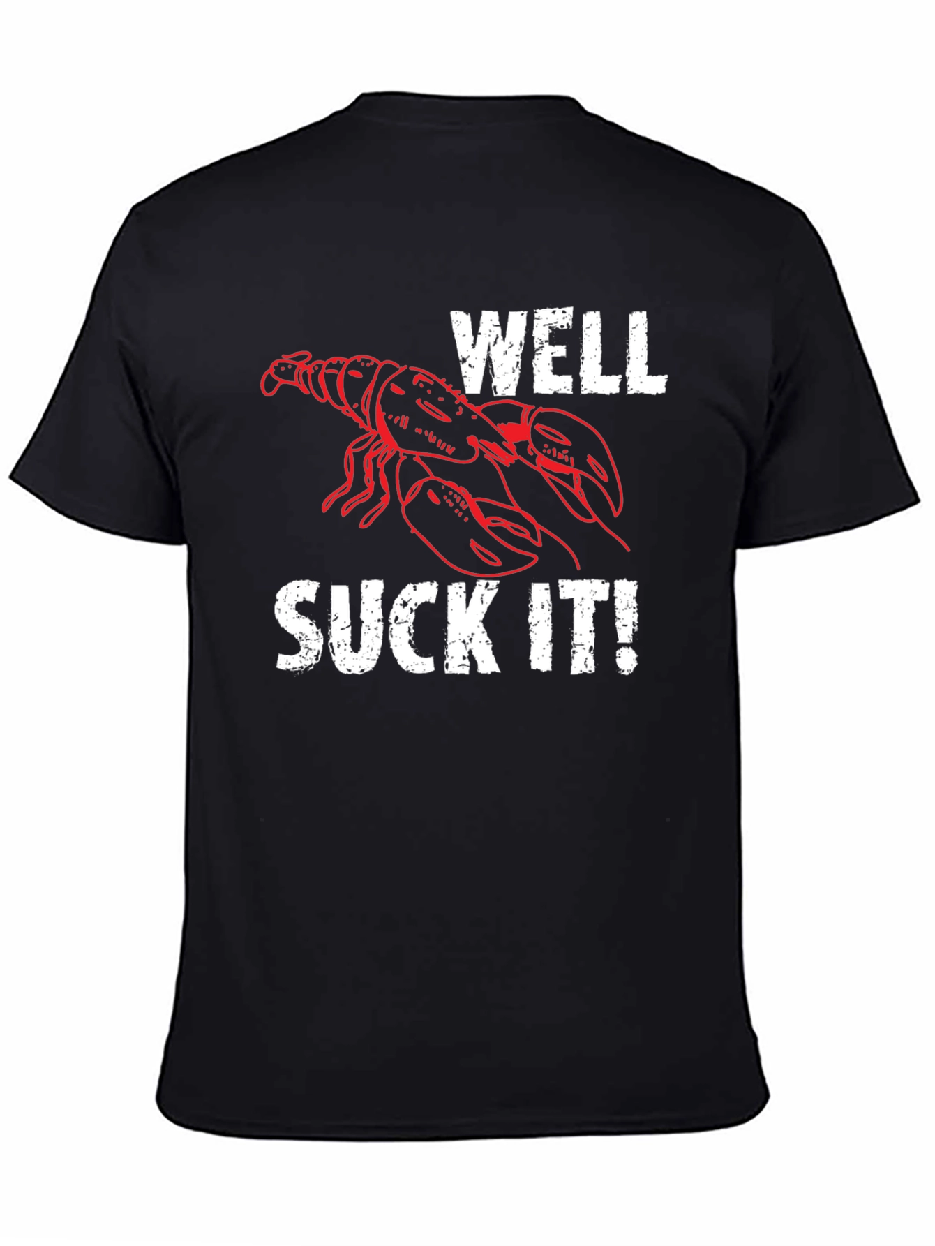 Black Well Suck It! Lobster Graphic Tee view 4