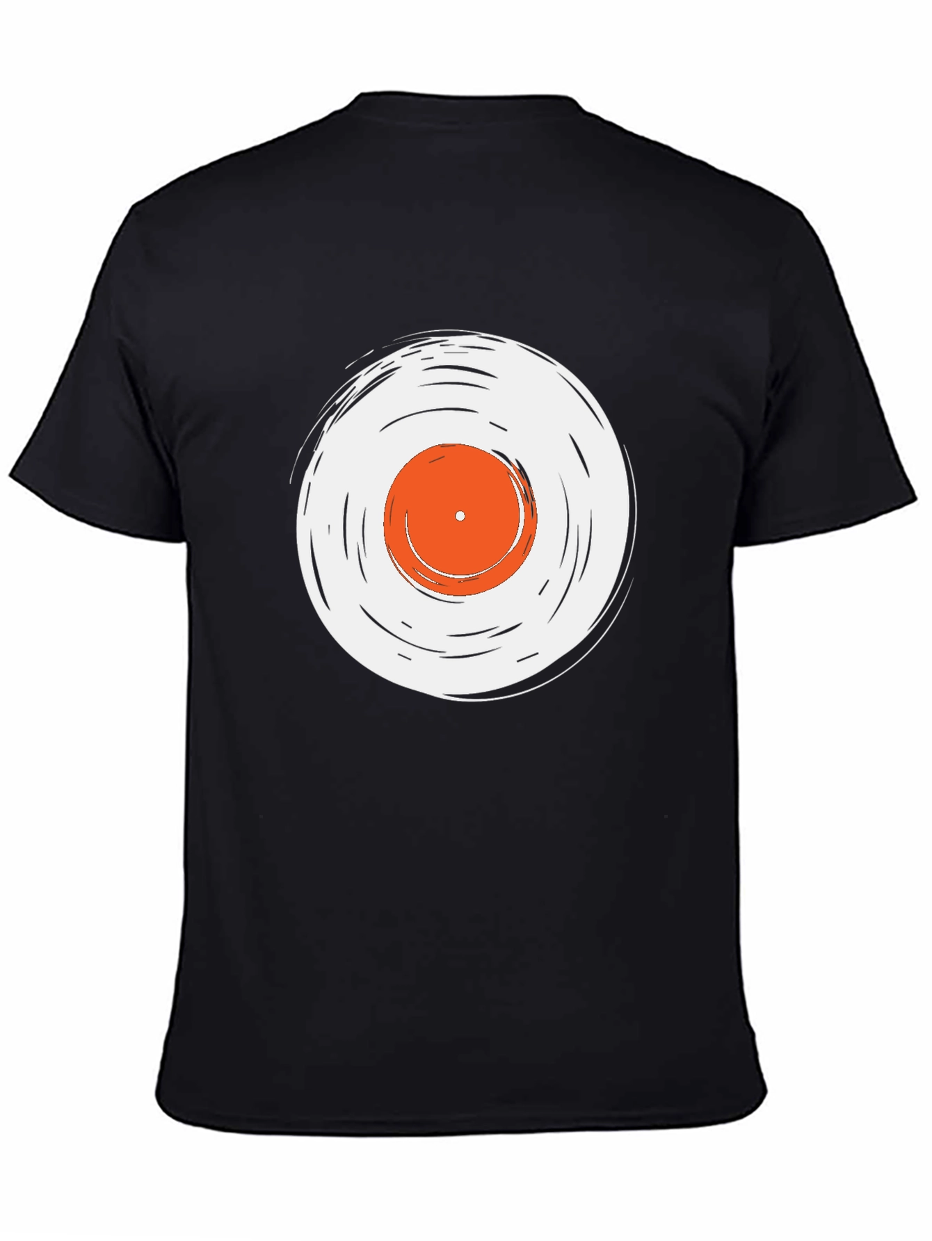 Black Vinyl Record Graphic Tee - Cool Music Lover Shirt view 4