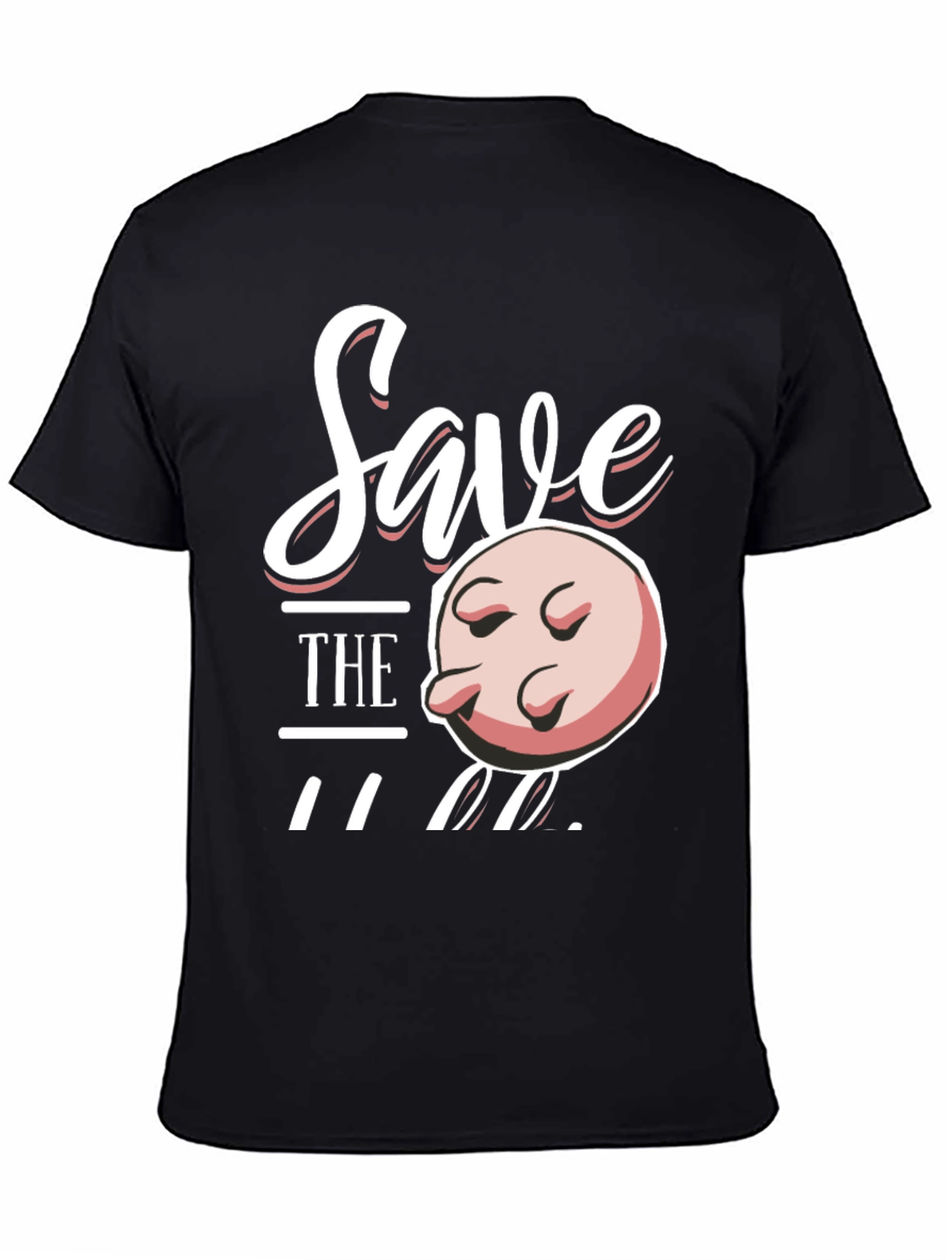 Black Save the Udders Funny T-Shirt view 4