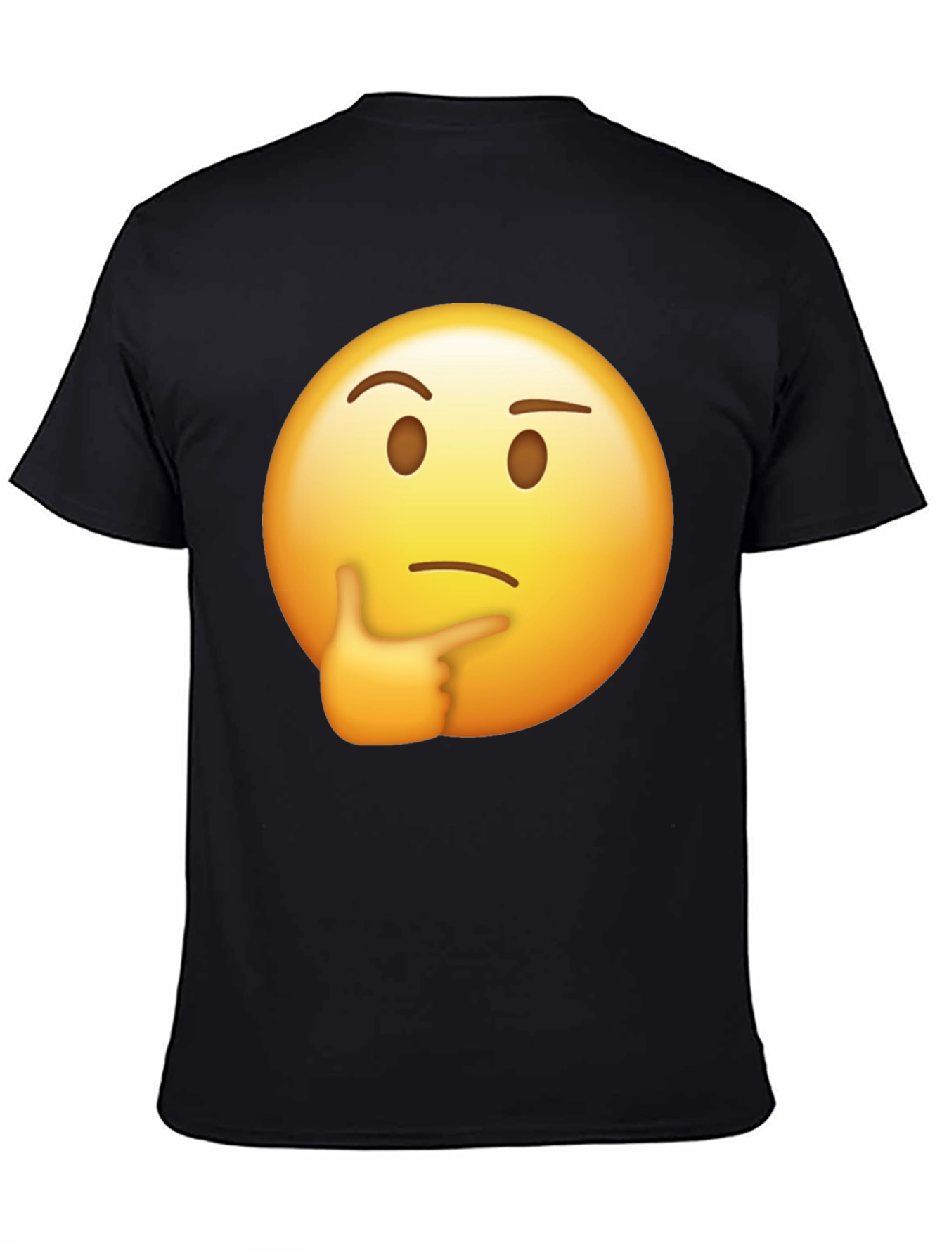 Black Thinking Emoji Graphic T-Shirt view 4