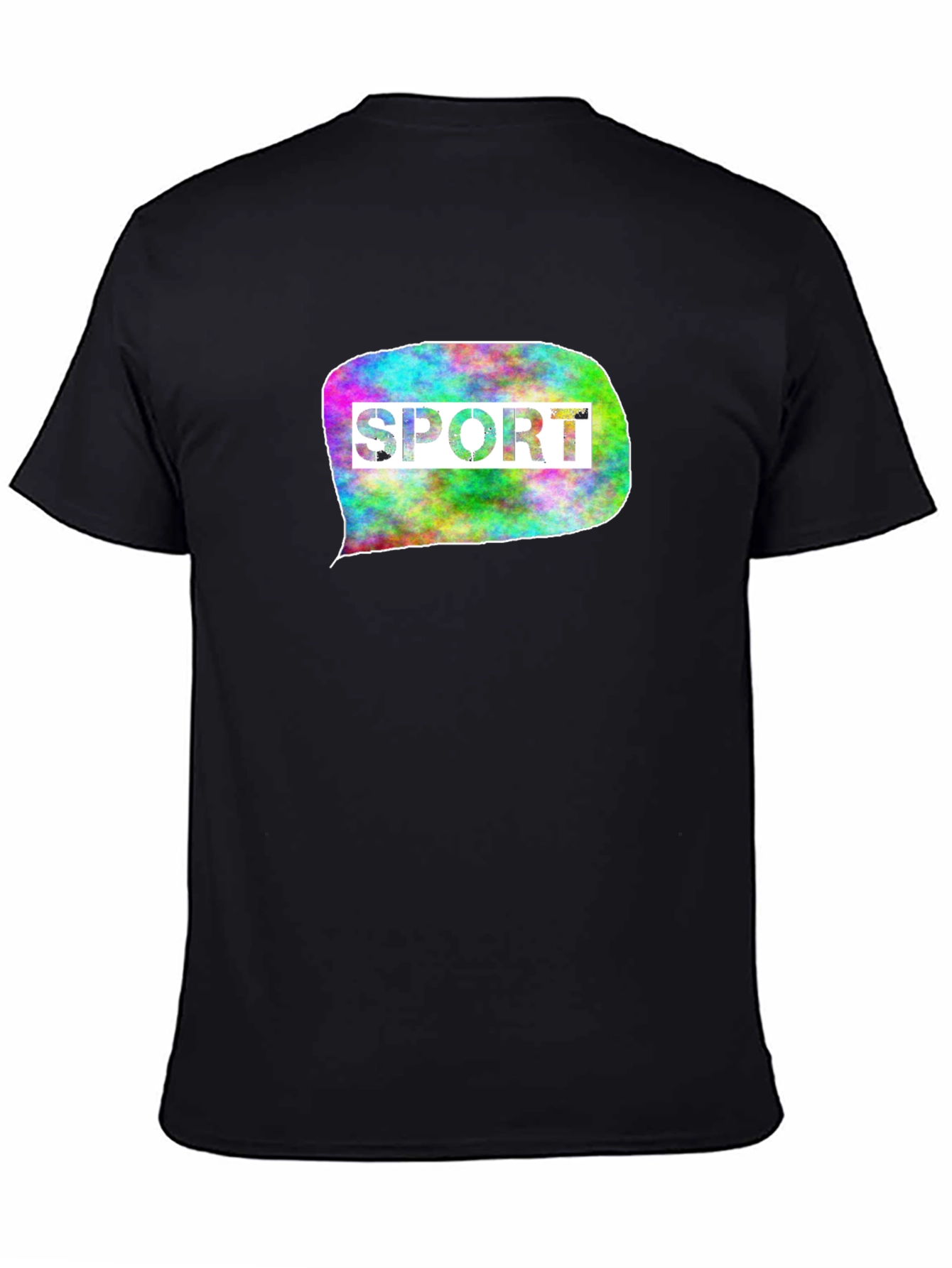 Men's Black T-Shirt with Sport Graphic - 4