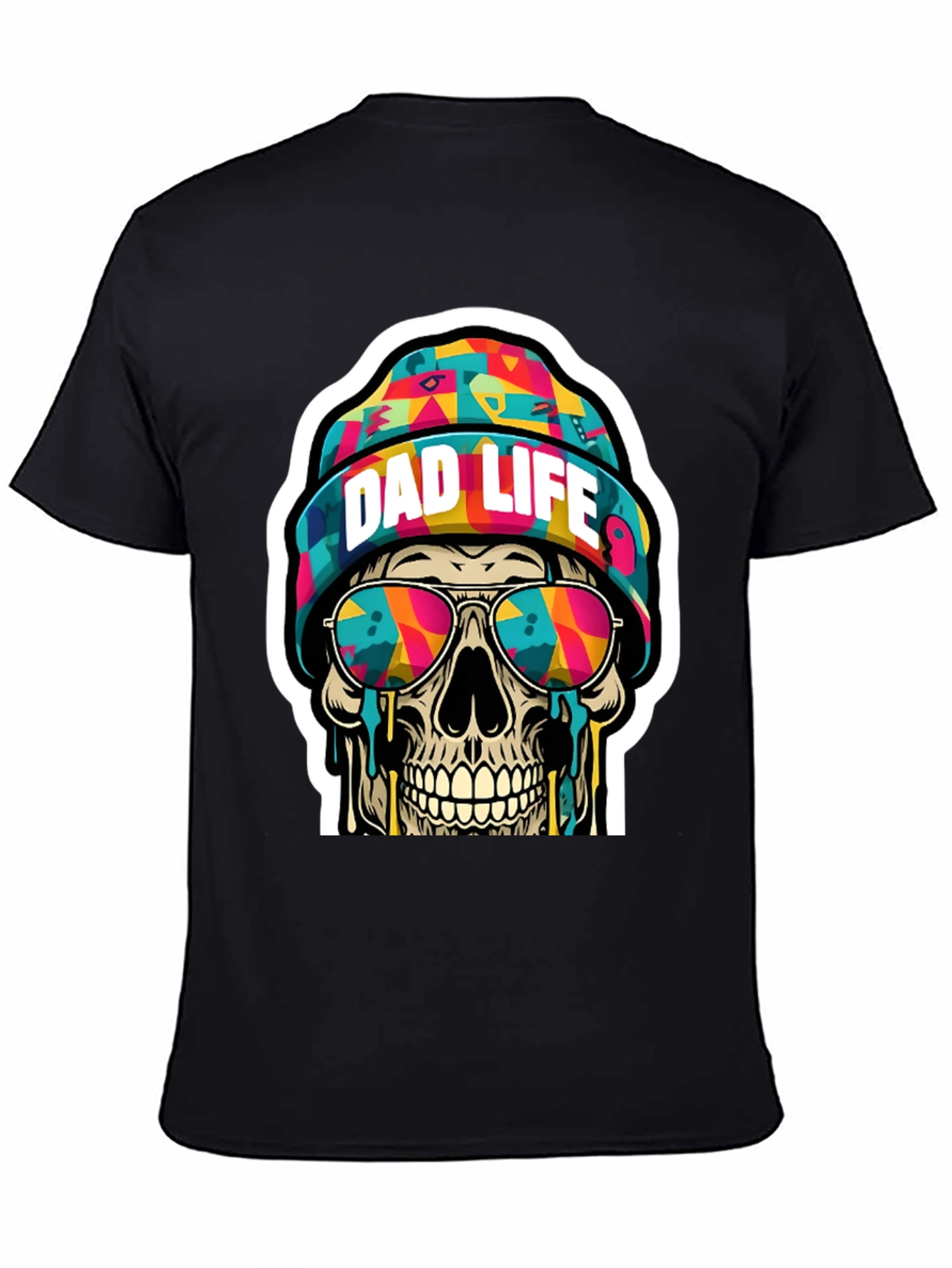 Dad Life Skull Graphic Tee - Cool Father's Day Shirt - 4