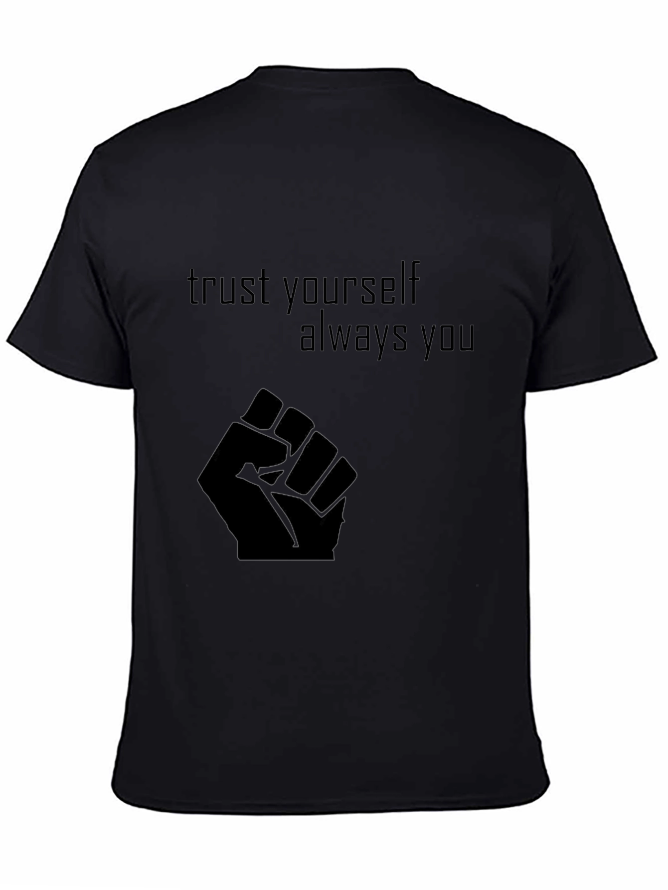 Black Empower Yourself Black Graphic Tee view 4