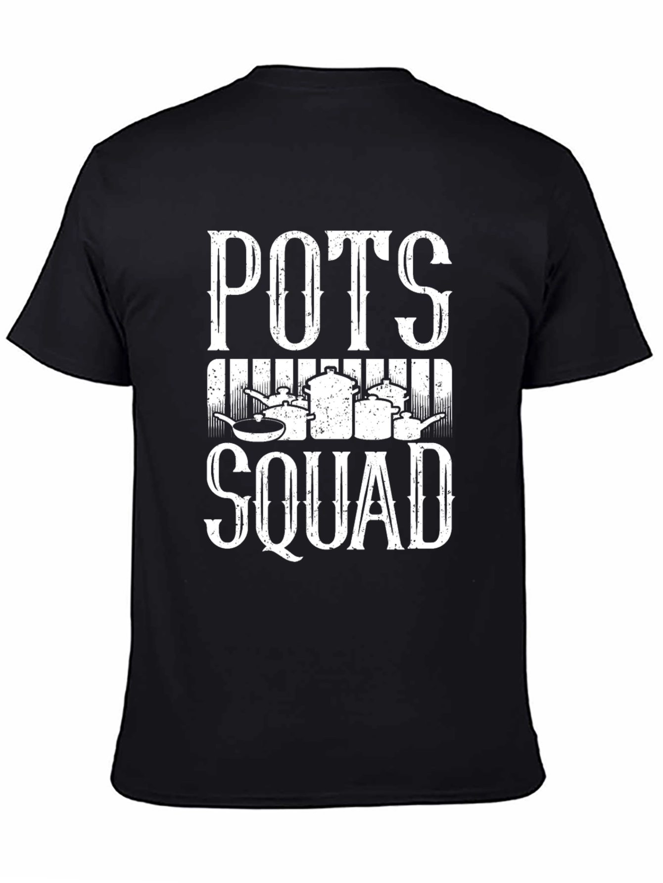 Black Pots Squad Graphic Tee - Cookware Crew Shirt view 4