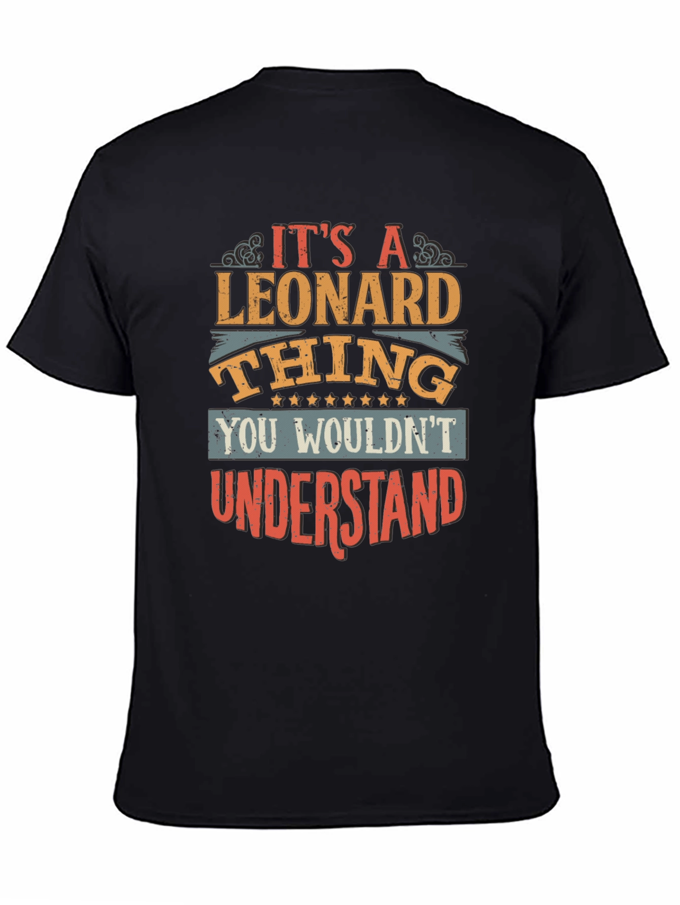 Black It's A Leonard Thing Graphic Tee view 4