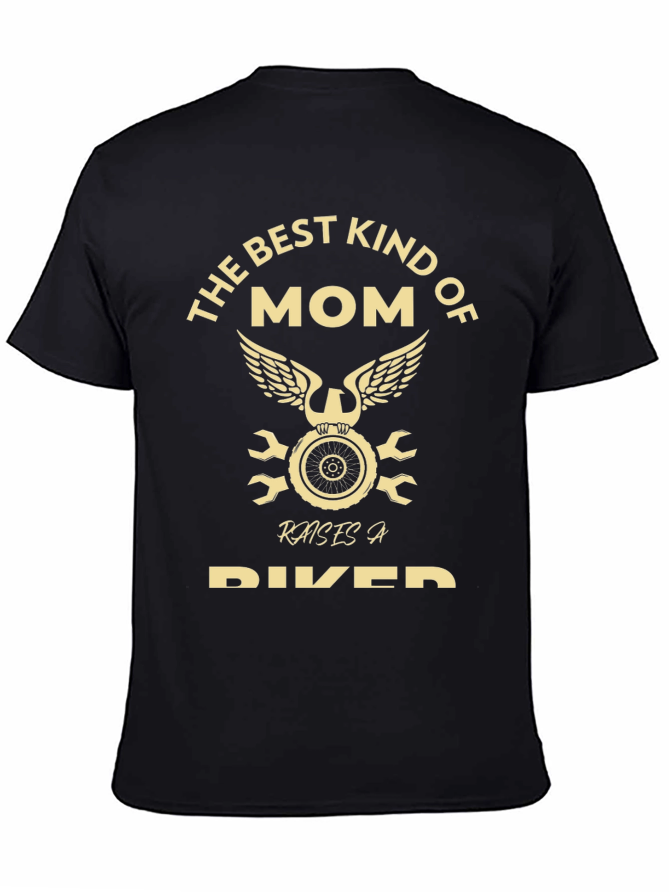 Black Best Kind of Mom Raises a Biker T-Shirt view 4
