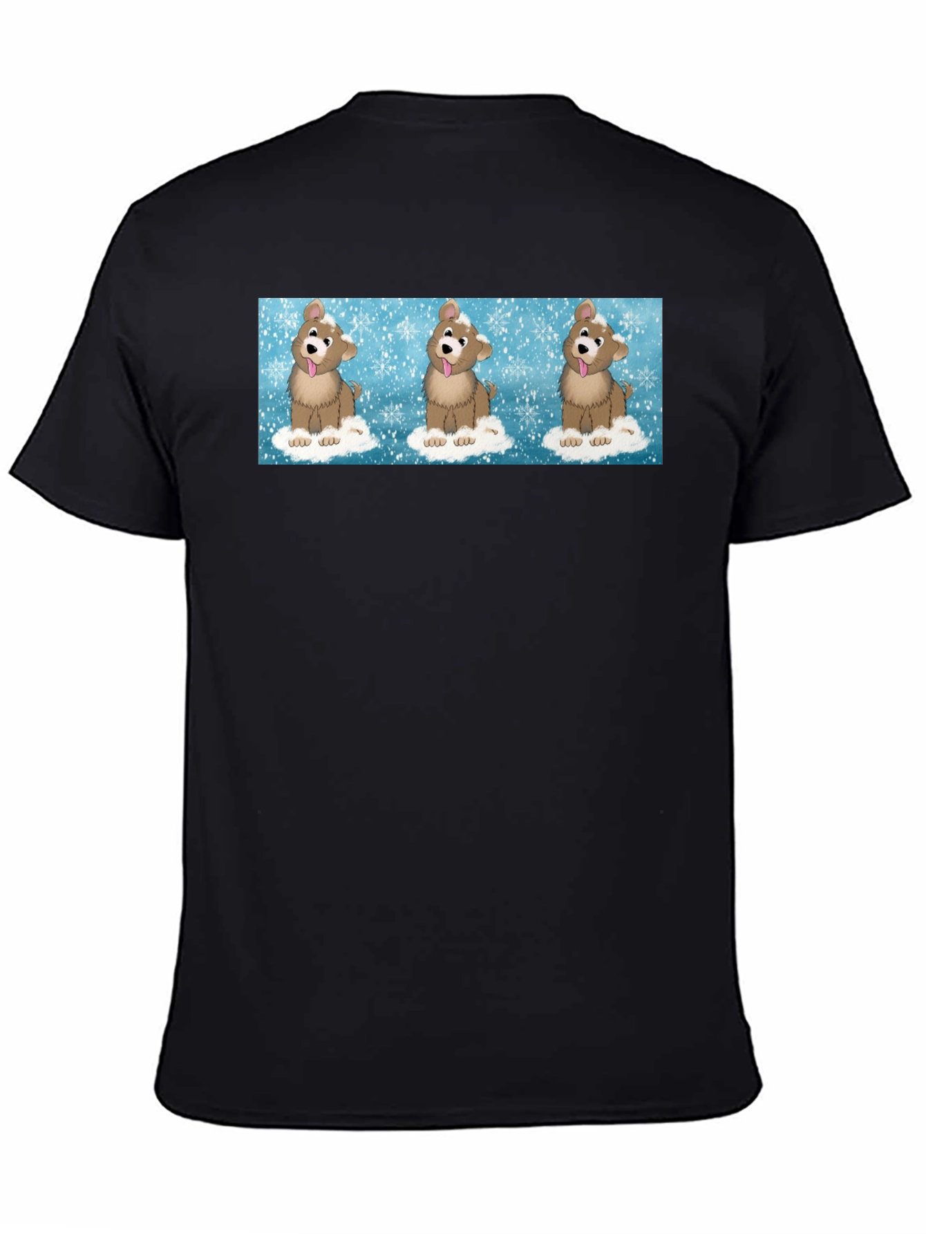 Black Bear Winter T-Shirt - Unique Graphic Tee view 4