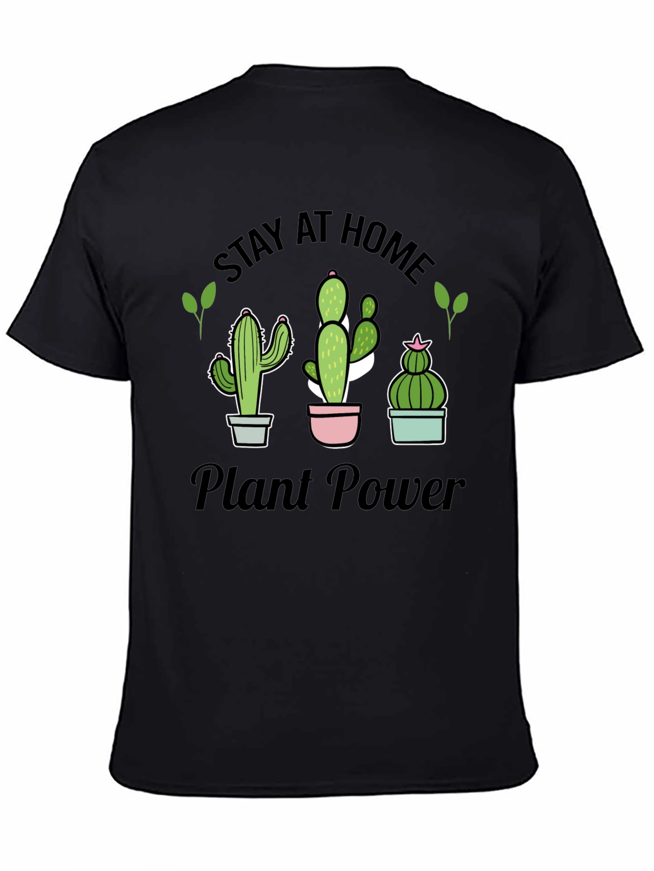 Stay At Home Plant Power T-Shirt Cactus Lover Tee - 4