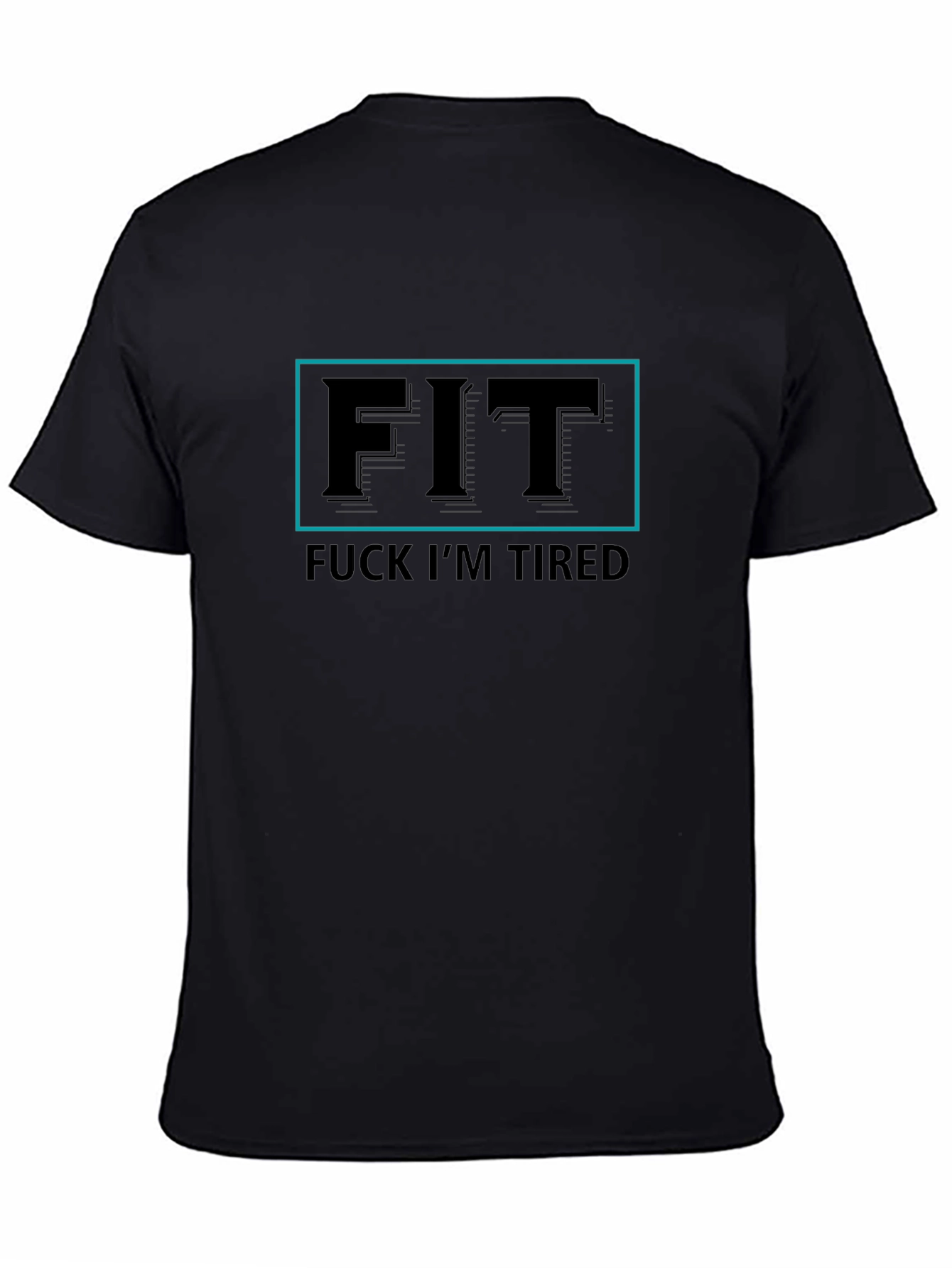 Black FIT Funny Graphic T-Shirt  view 4