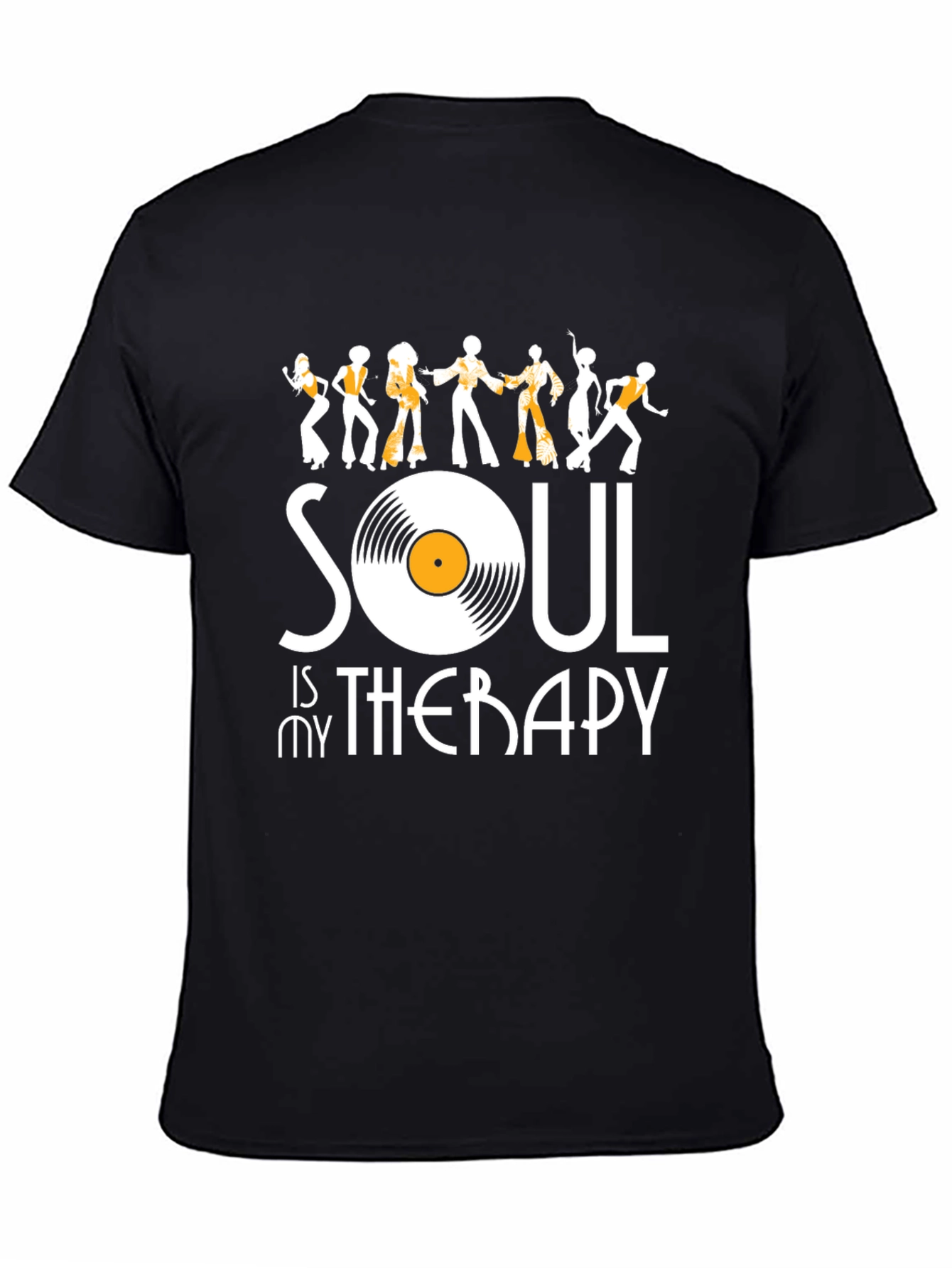 Black Soul Is My Therapy Graphic T-Shirt view 4