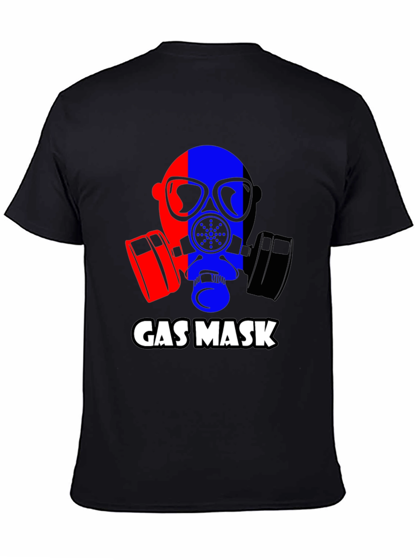 Black Gas Mask Graphic Tee - Bold Statement T-Shirt view 4
