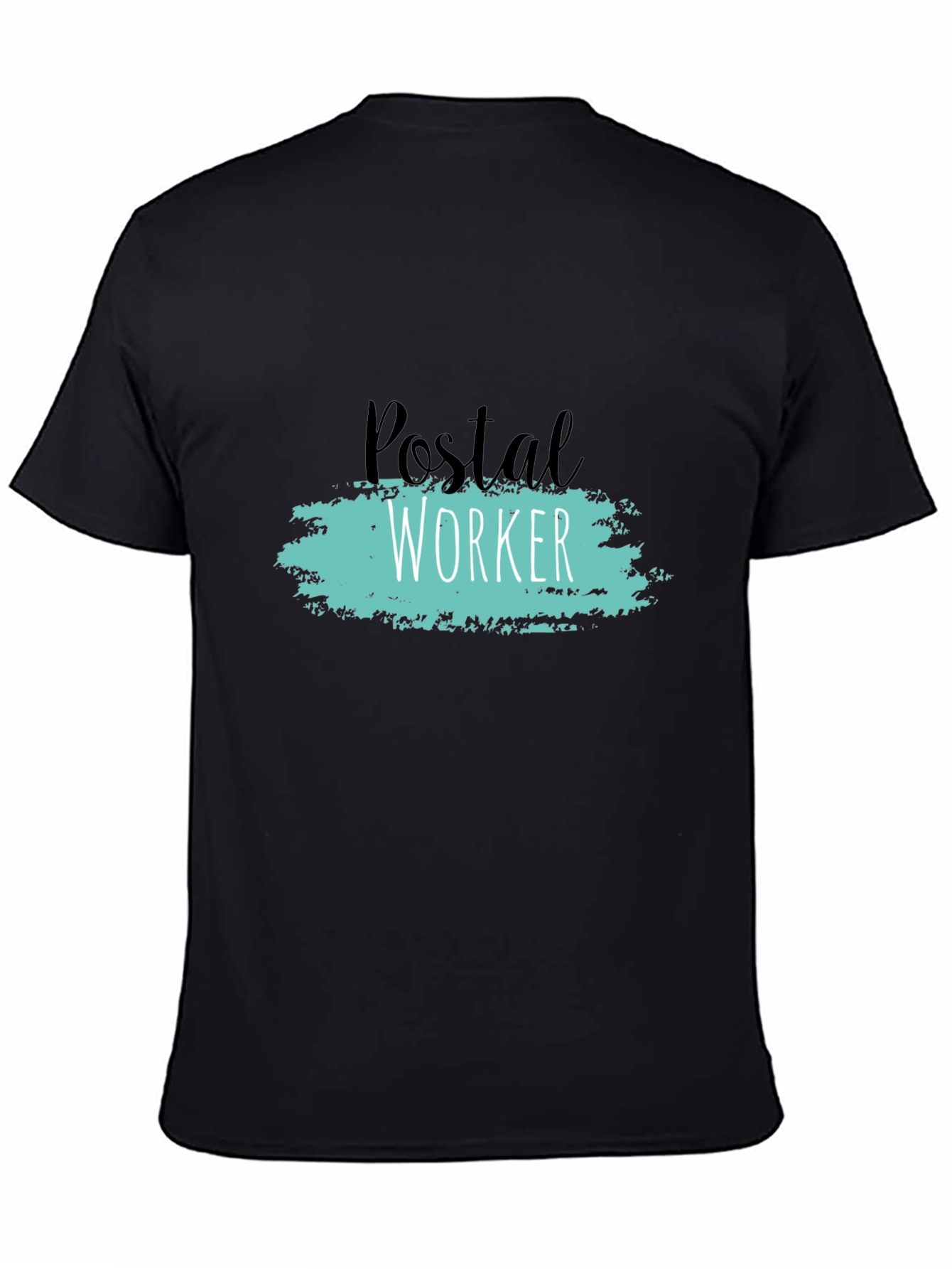 Black Postal Worker T-Shirt - Black Graphic Tee view 4