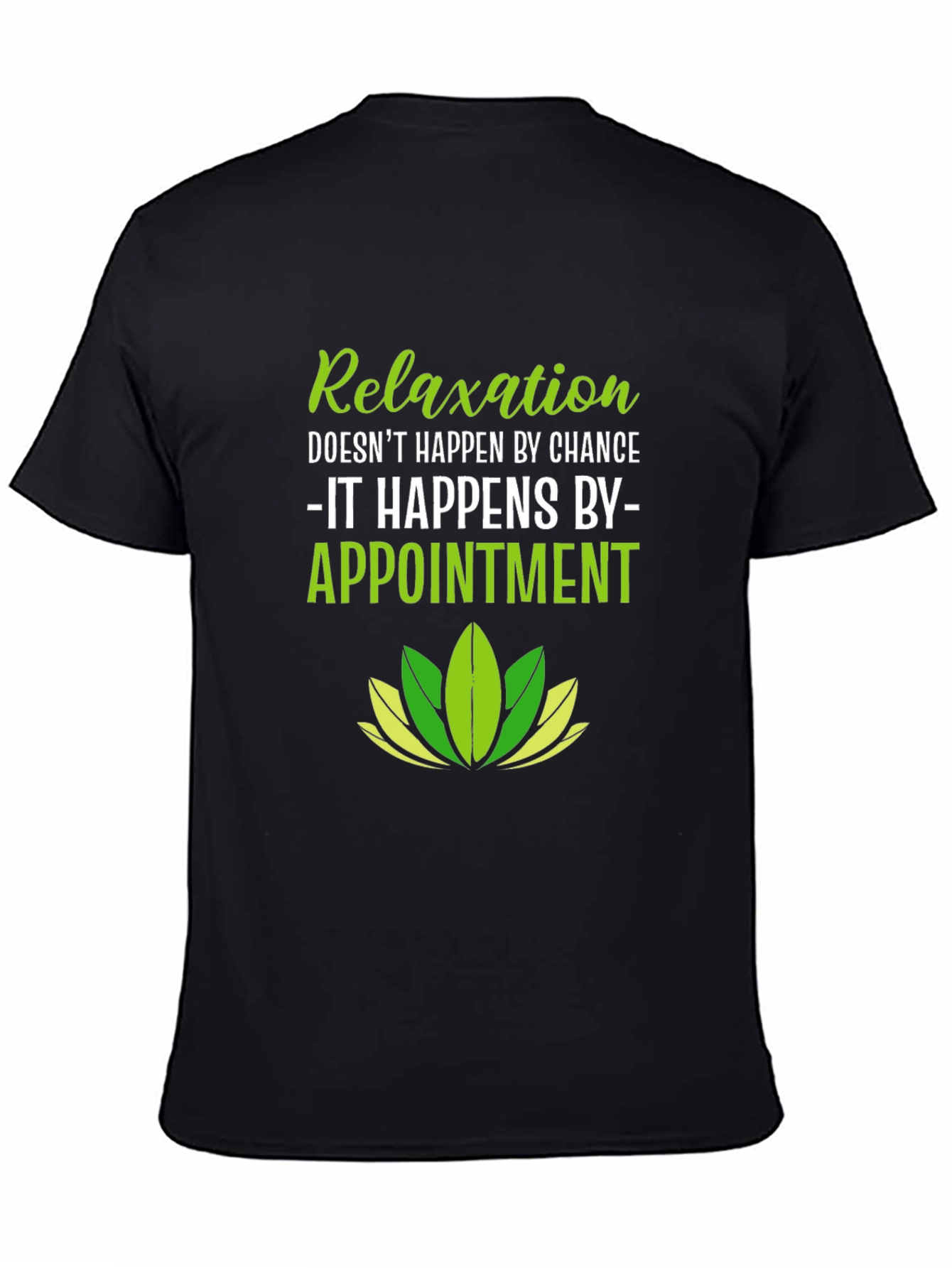 Black Relaxation by Appointment Black T-Shirt view 4