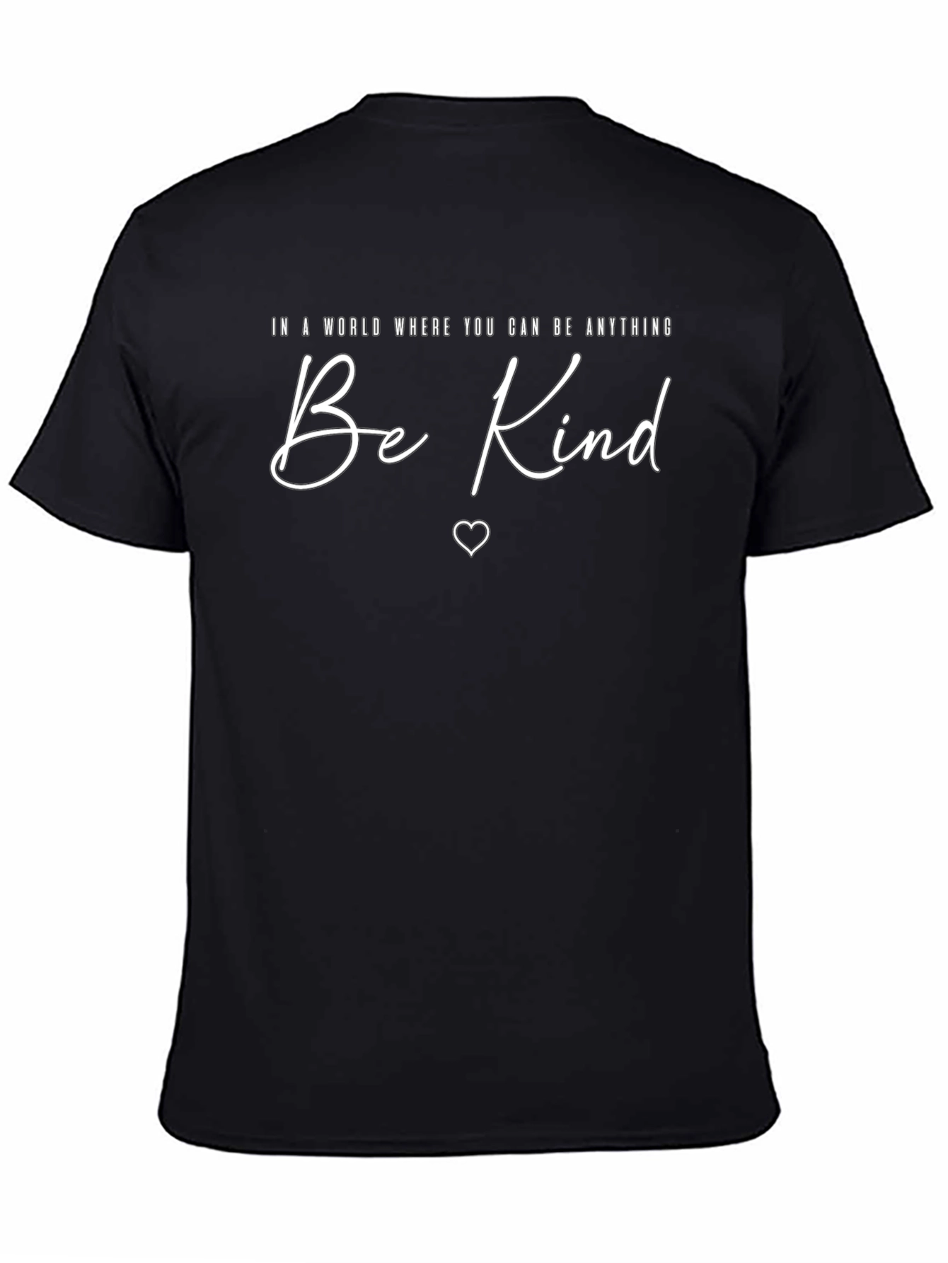 Black Be Kind Graphic Tee - Inspirational Unisex T-Shirt view 4