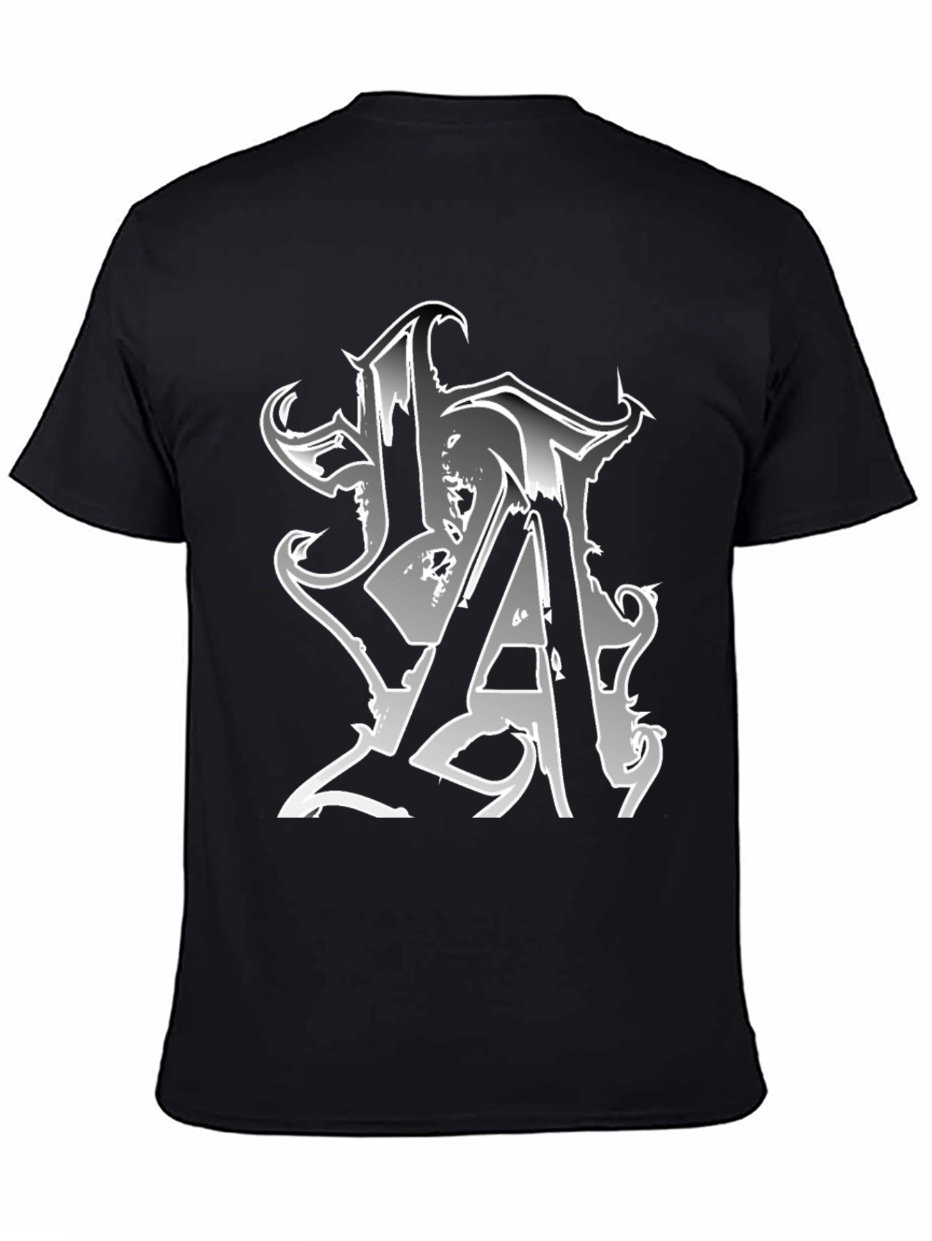 Black Edgy Graphic Print Black T-Shirt for Men view 4