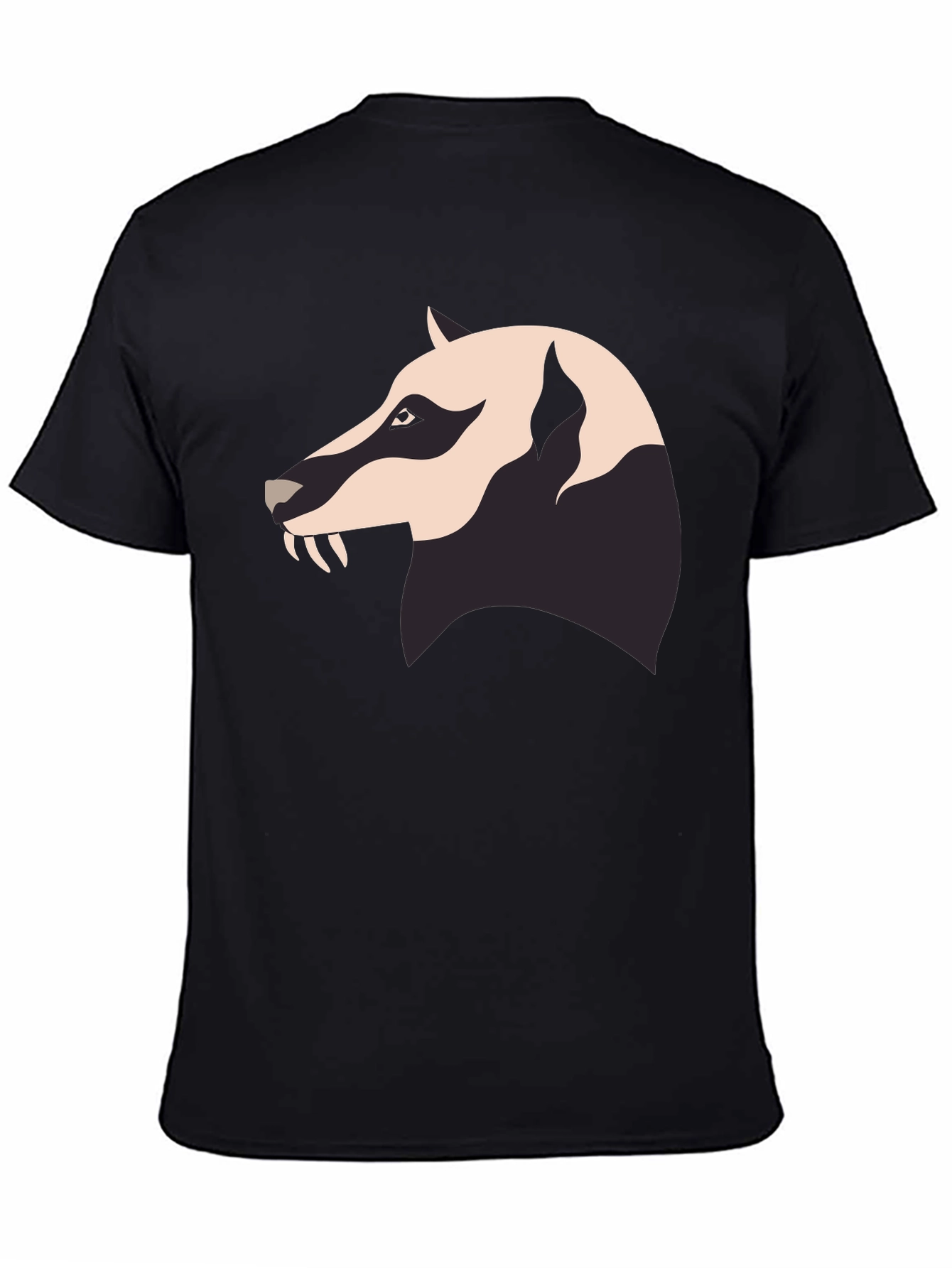 Black Badger Graphic Tee - Men's Black Crew Neck view 4
