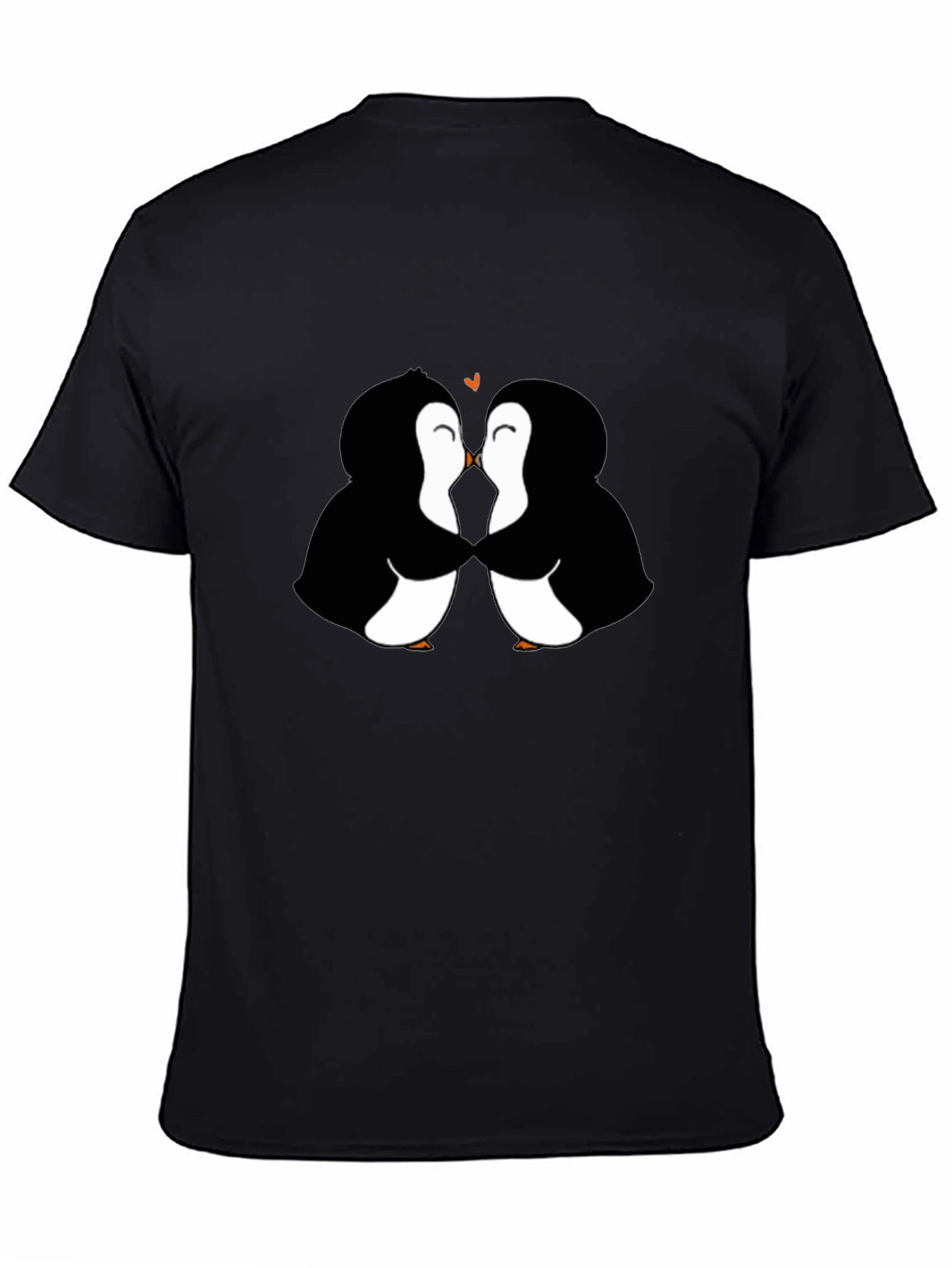 Black Penguin Love Black T-Shirt view 4