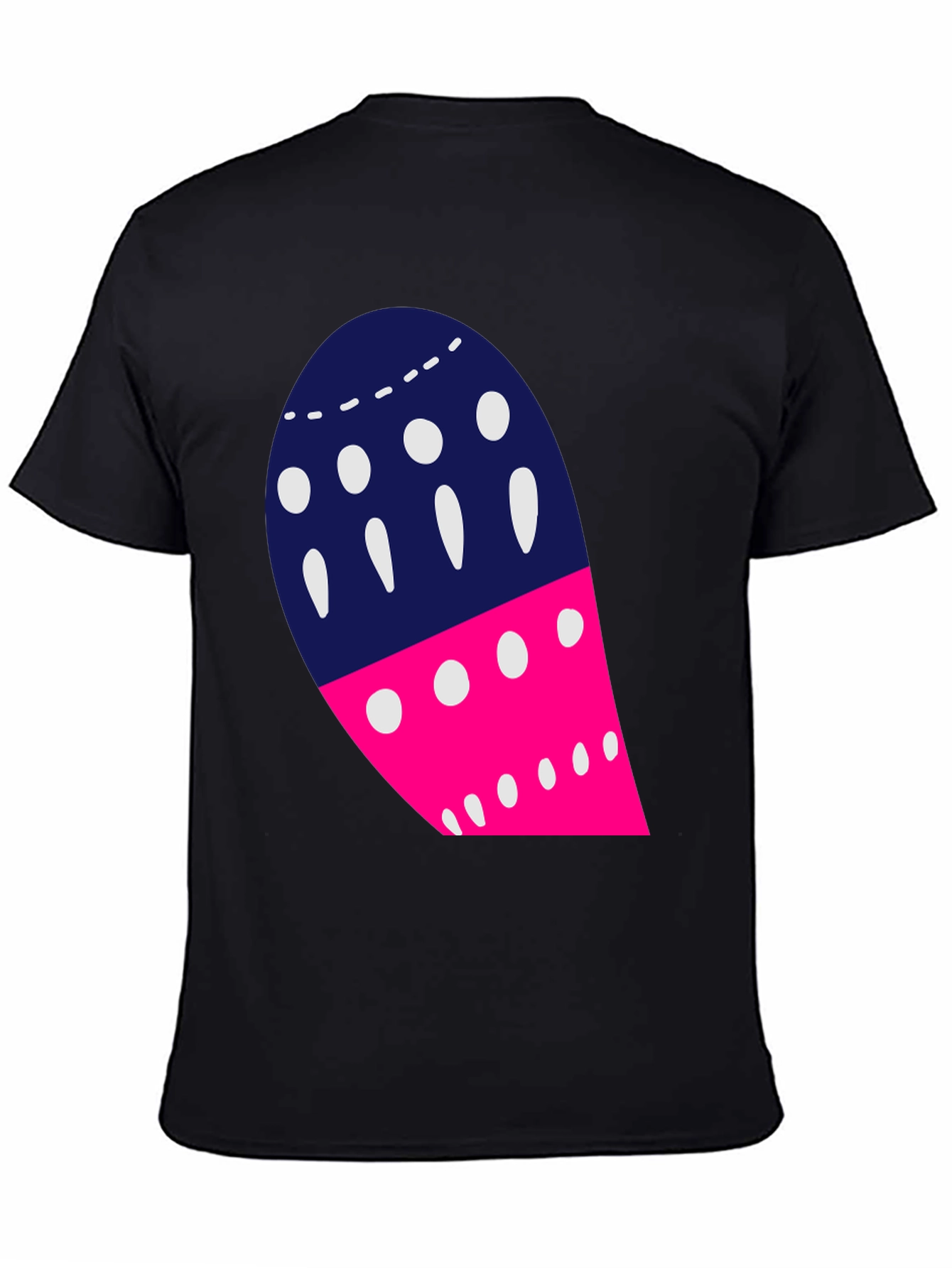 Black Abstract Graphic Tee - Modern Design Shirt view 4