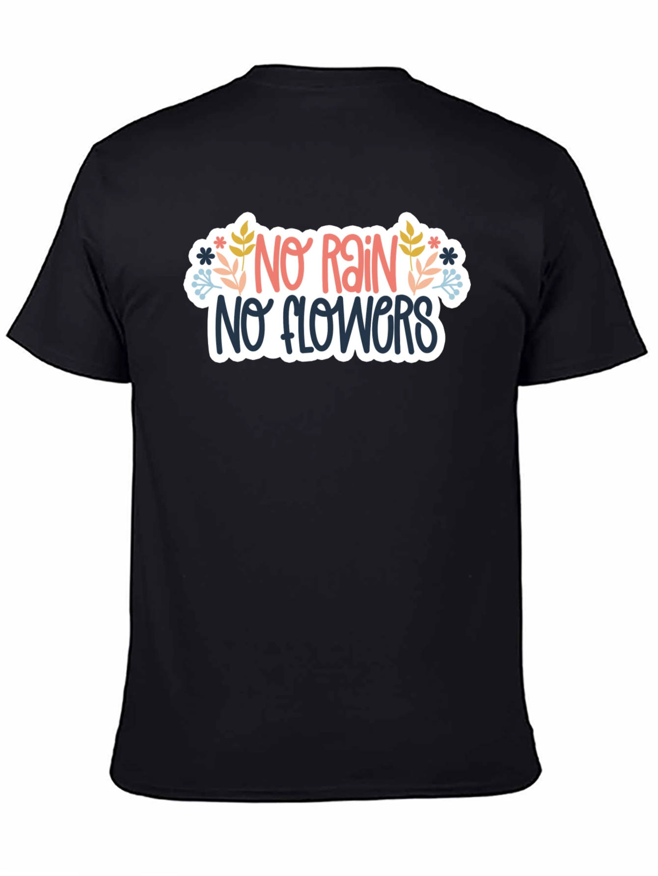 Black No Rain No Flowers Graphic Tee - Black view 4