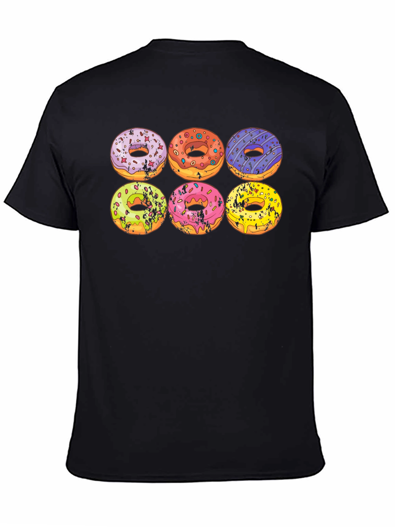 Black Donut T-Shirt - Novelty Graphic Tee for Donut Lovers view 4