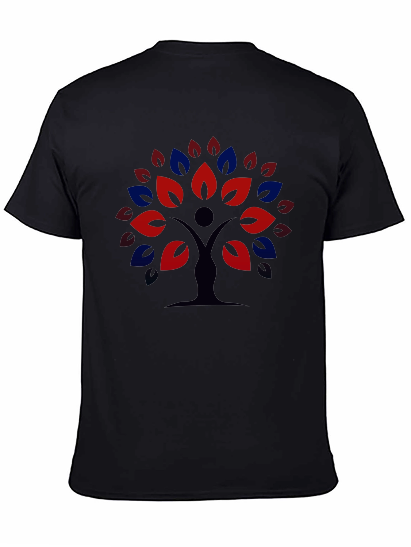 Black Nature Tree Graphic Tee - Black Unisex T-Shirt view 4