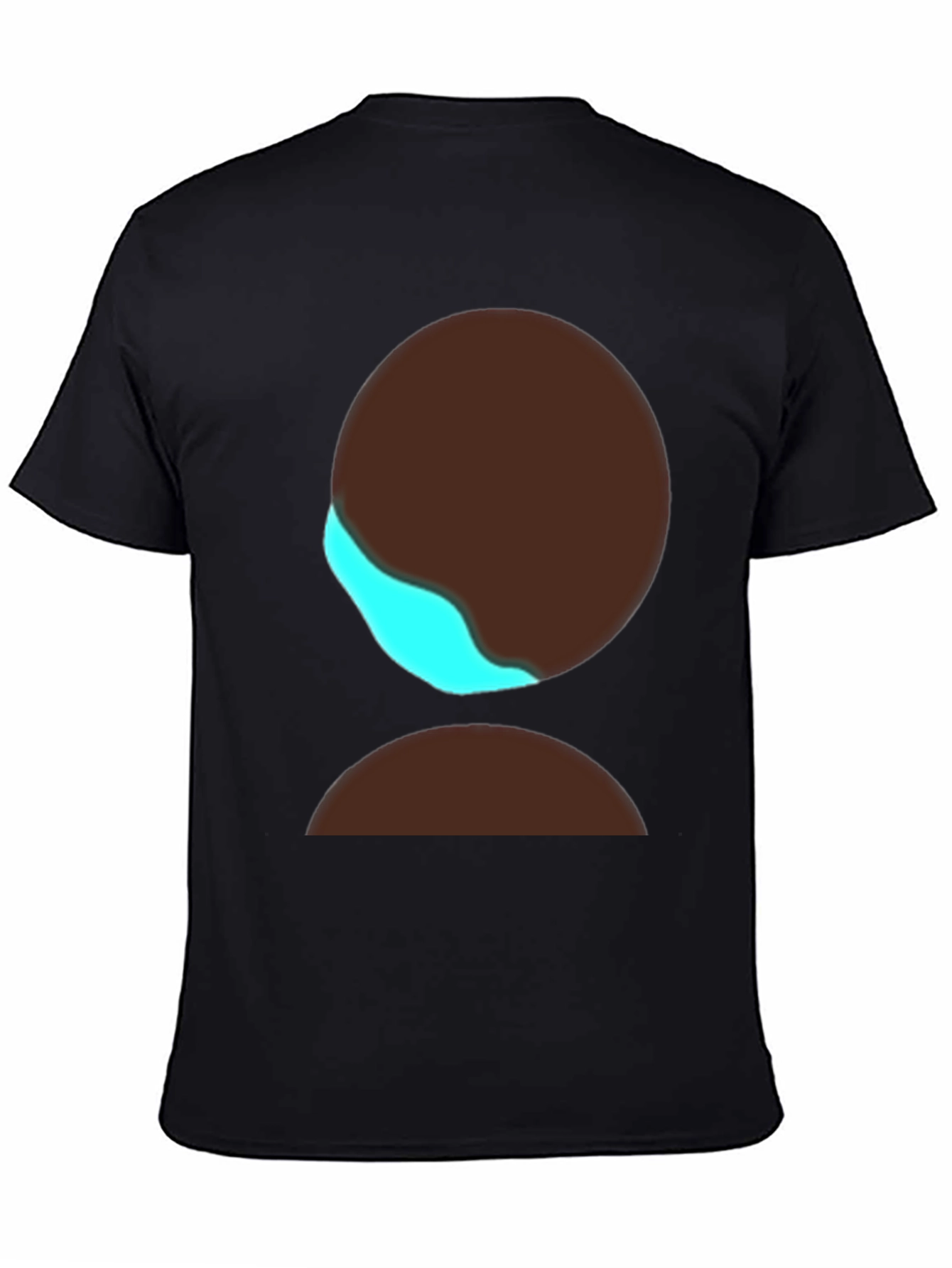Black Modern Graphic Tee - Black T-Shirt with Abstract Design view 4
