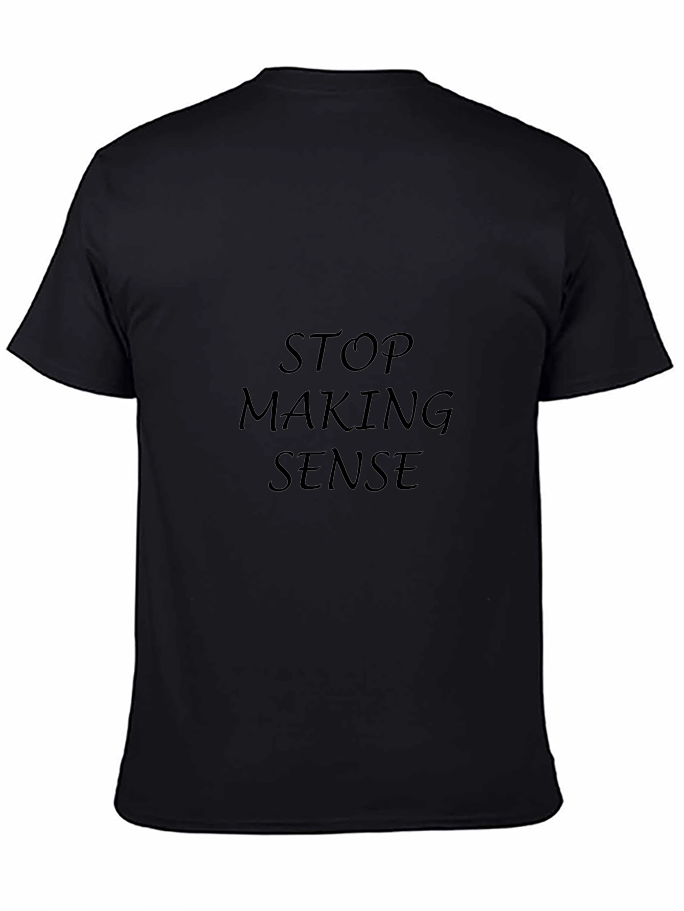 Black Stop Making Sense Graphic T-Shirt - Black view 4