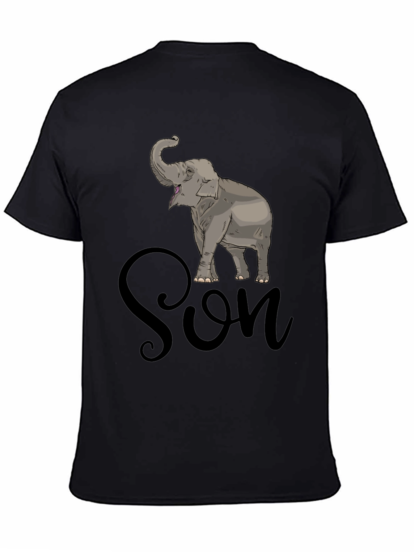 Black Elephant Son T-Shirt - Men's Graphic Tee view 4