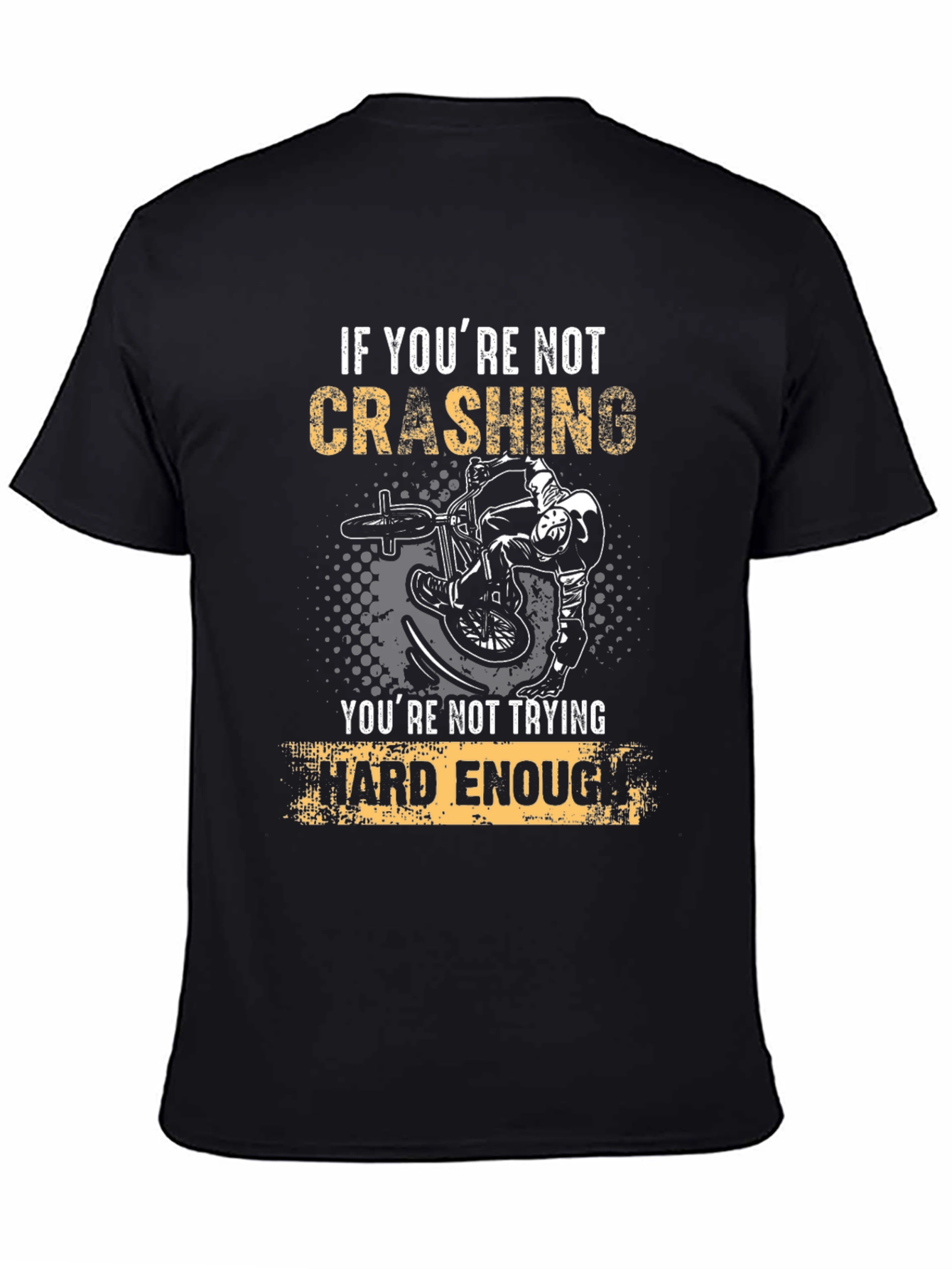 Black Crashing T-Shirt - Try Hard Enough! view 4