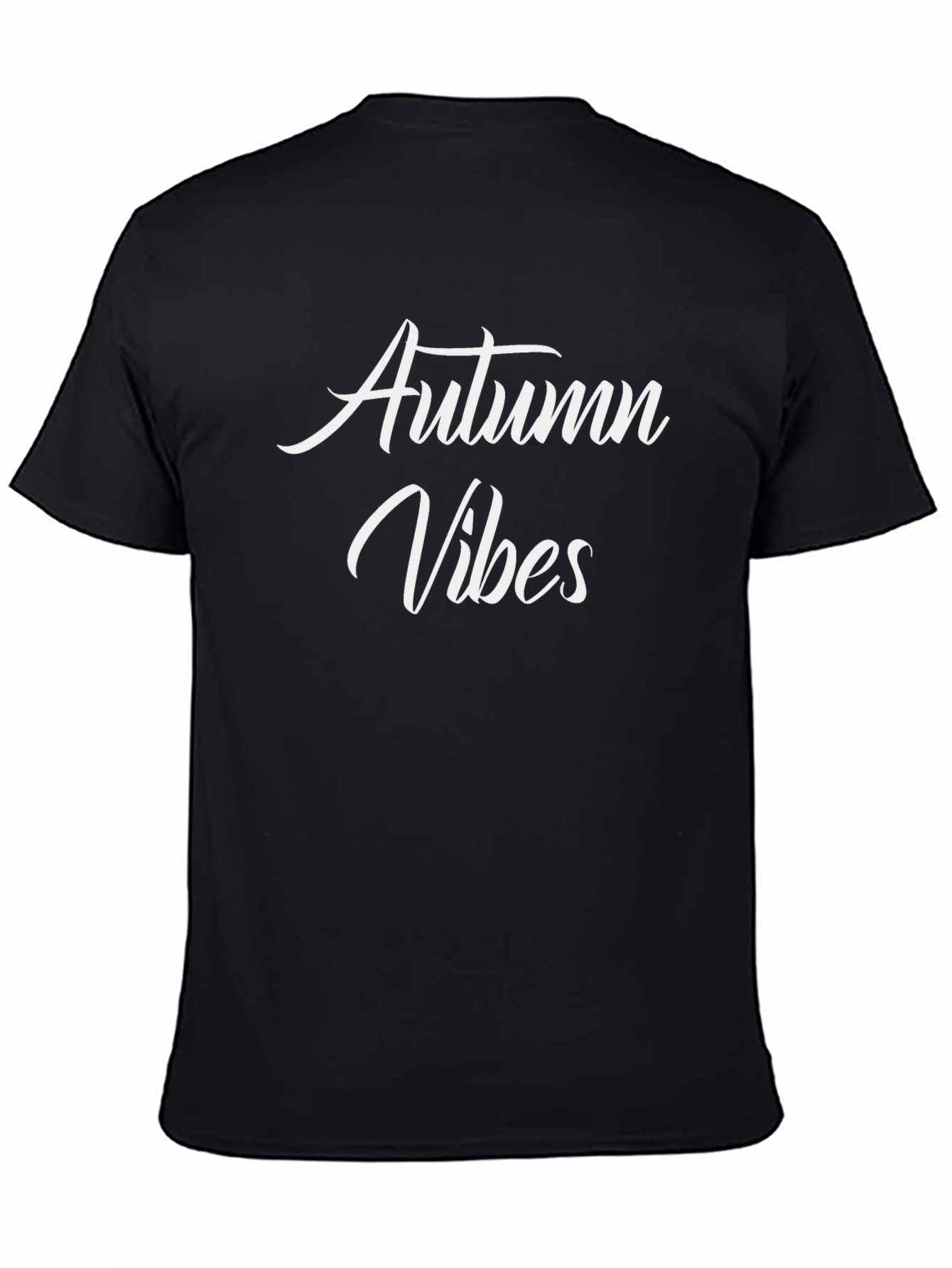 Black Autumn Vibes Black Graphic T-Shirt view 4
