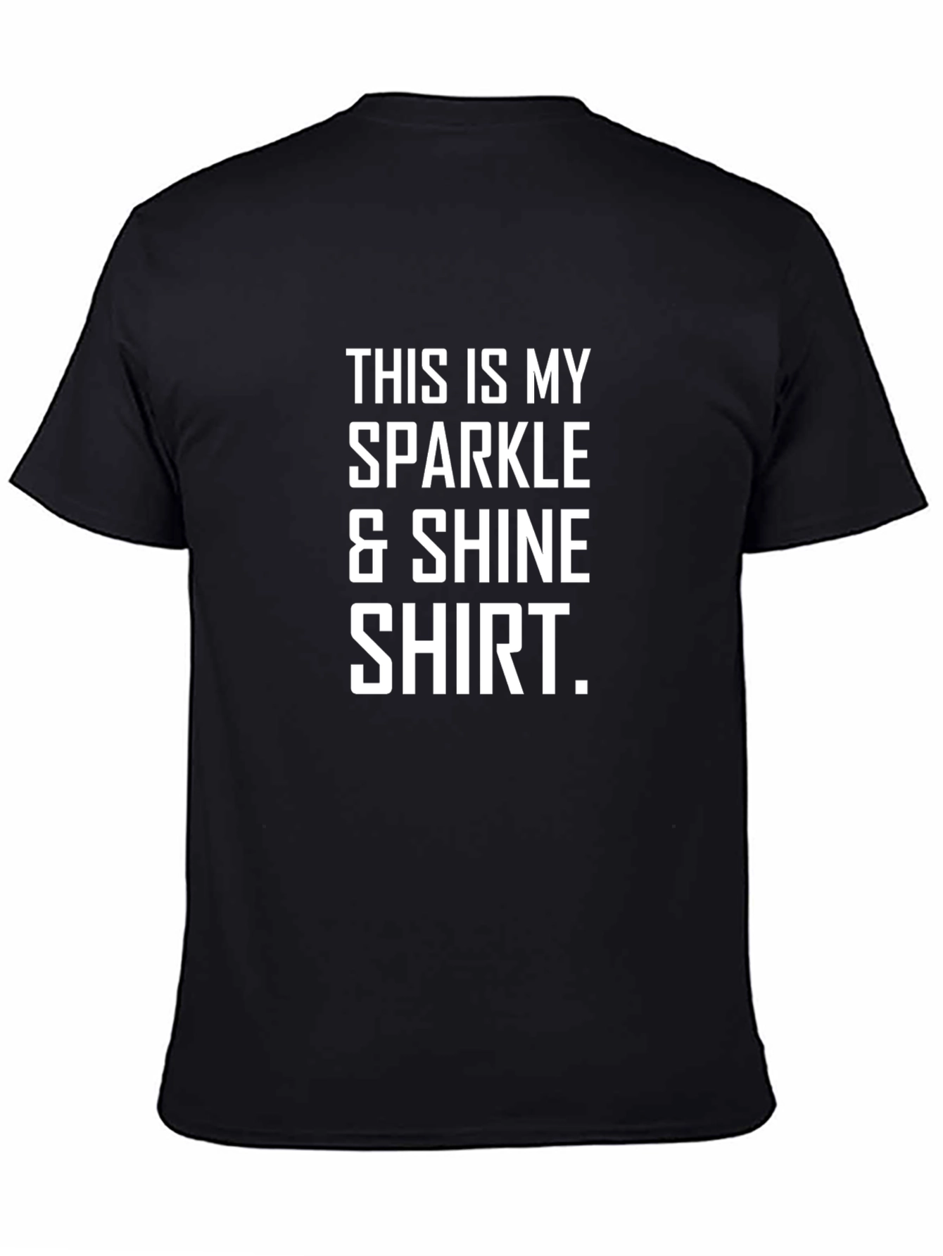 Black Sparkle & Shine Graphic Tee - Black Cotton Blend Shirt view 4