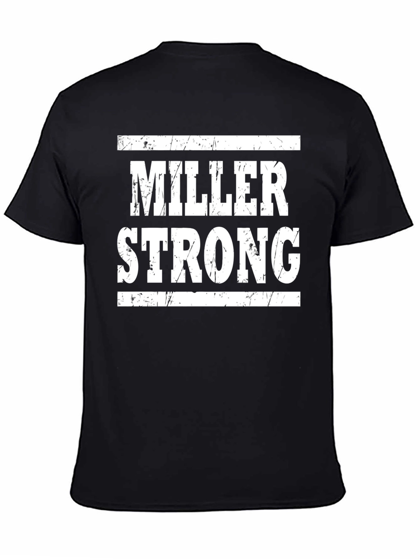 Black Miller Strong Graphic Tee - Black Cotton T-Shirt view 4