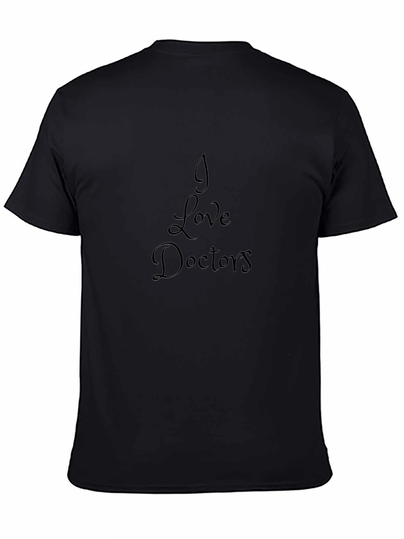 I Love Doctors Black T-Shirt - 4