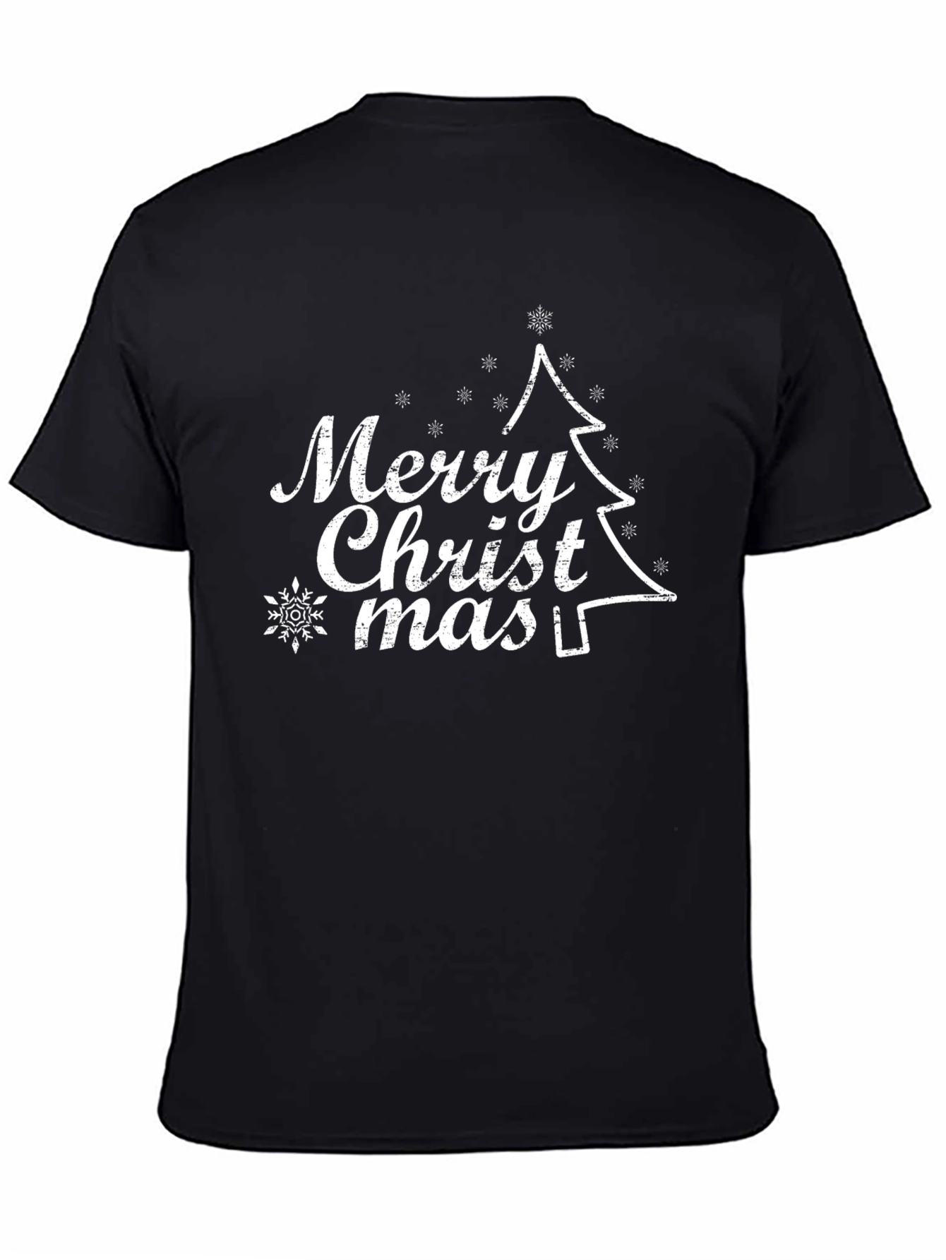 Black Merry Christmas Graphic Tee - Holiday Cheer! view 4