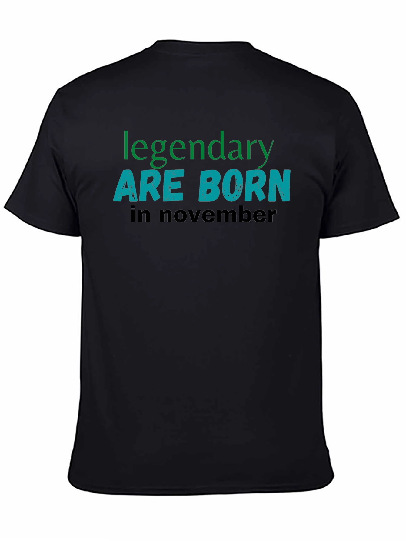 Black Legendary November Birthday T-Shirt view 4