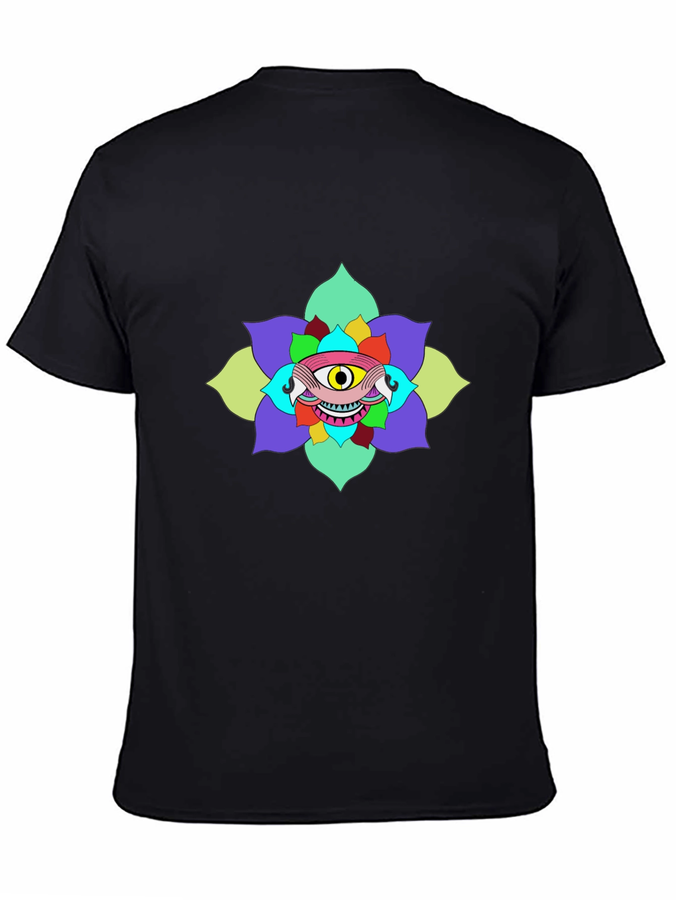 Black Eye Flower Graphic Tee - Unique Design view 4