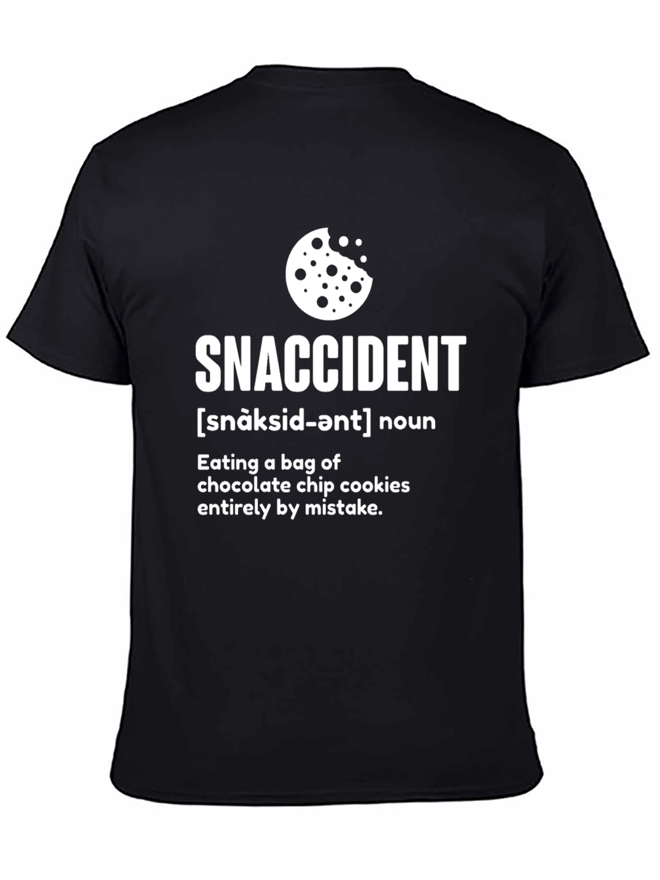 Black Snaccident T-Shirt - Cookie Lover's Funny Tee view 4