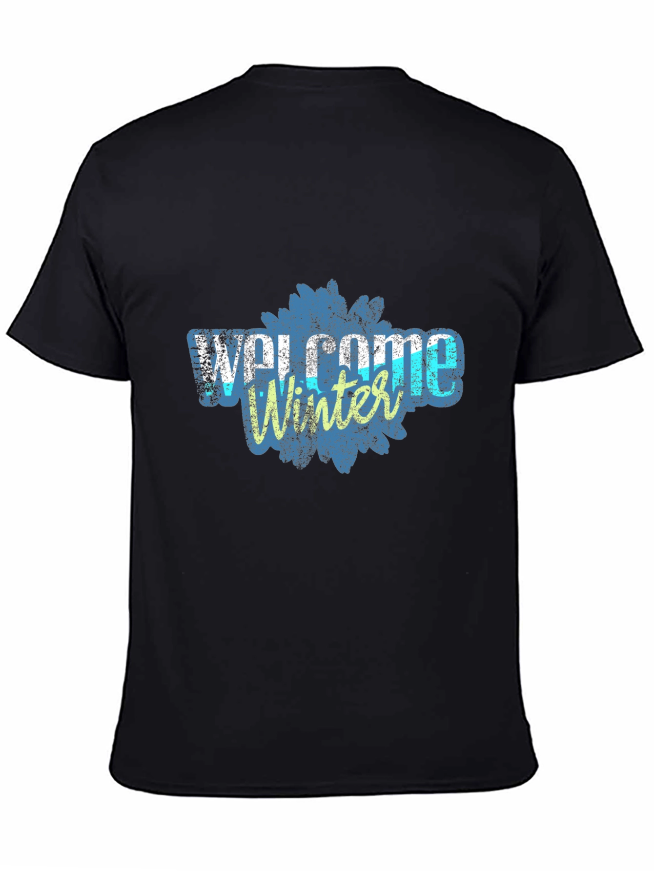 Black Welcome Winter Graphic Tee - Stylish Comfort view 4