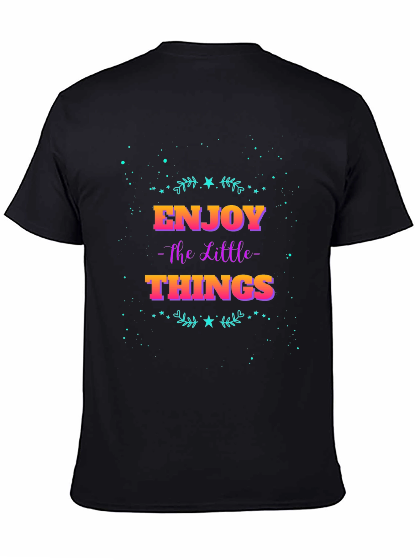Black Enjoy the Little Things Graphic Tee view 4
