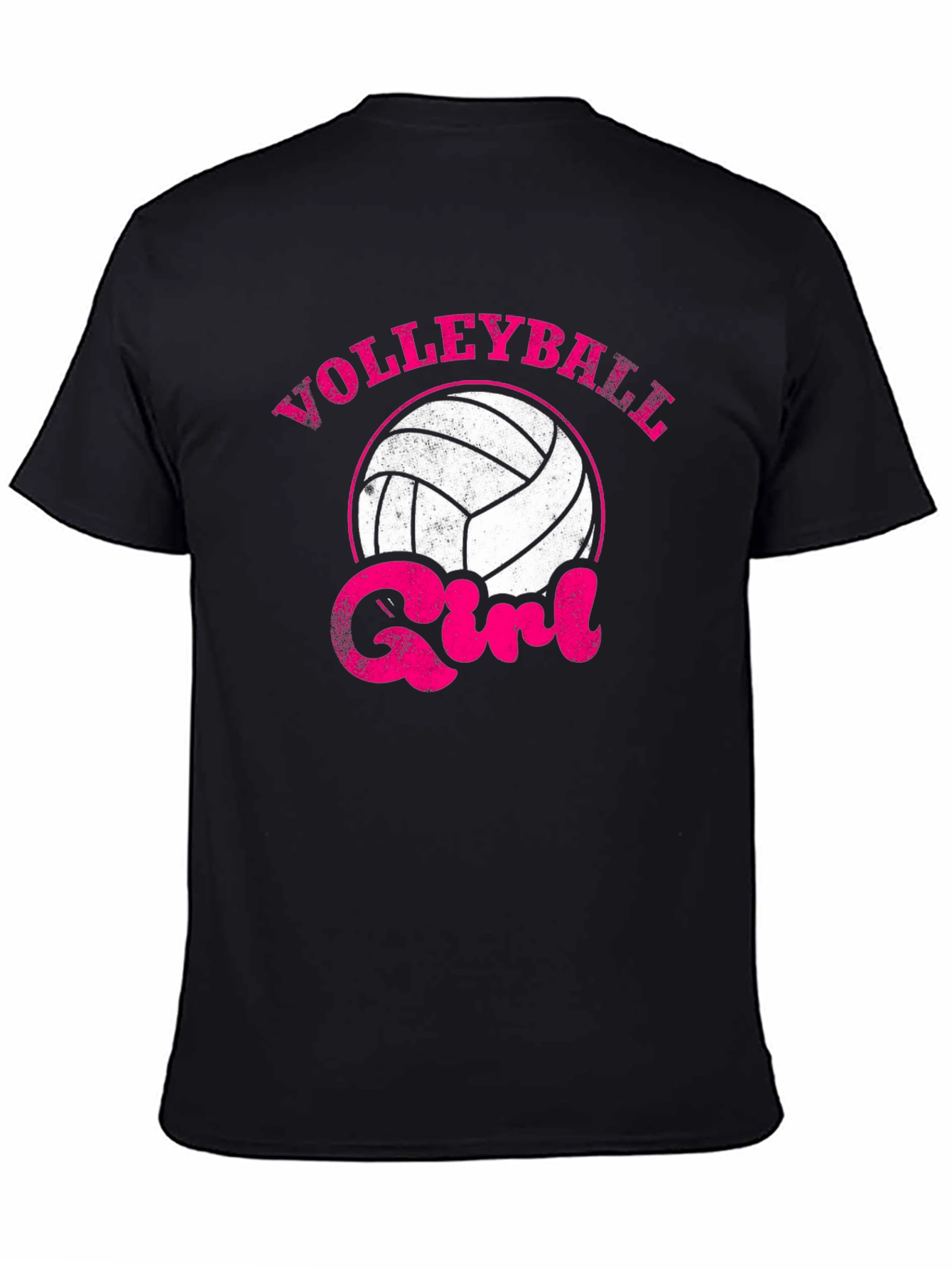Black Volleyball Girl Graphic T-Shirt view 4