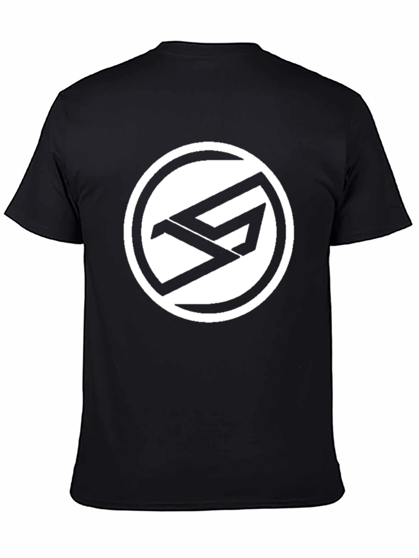 Black Tee with Abstract Circle Logo - 4