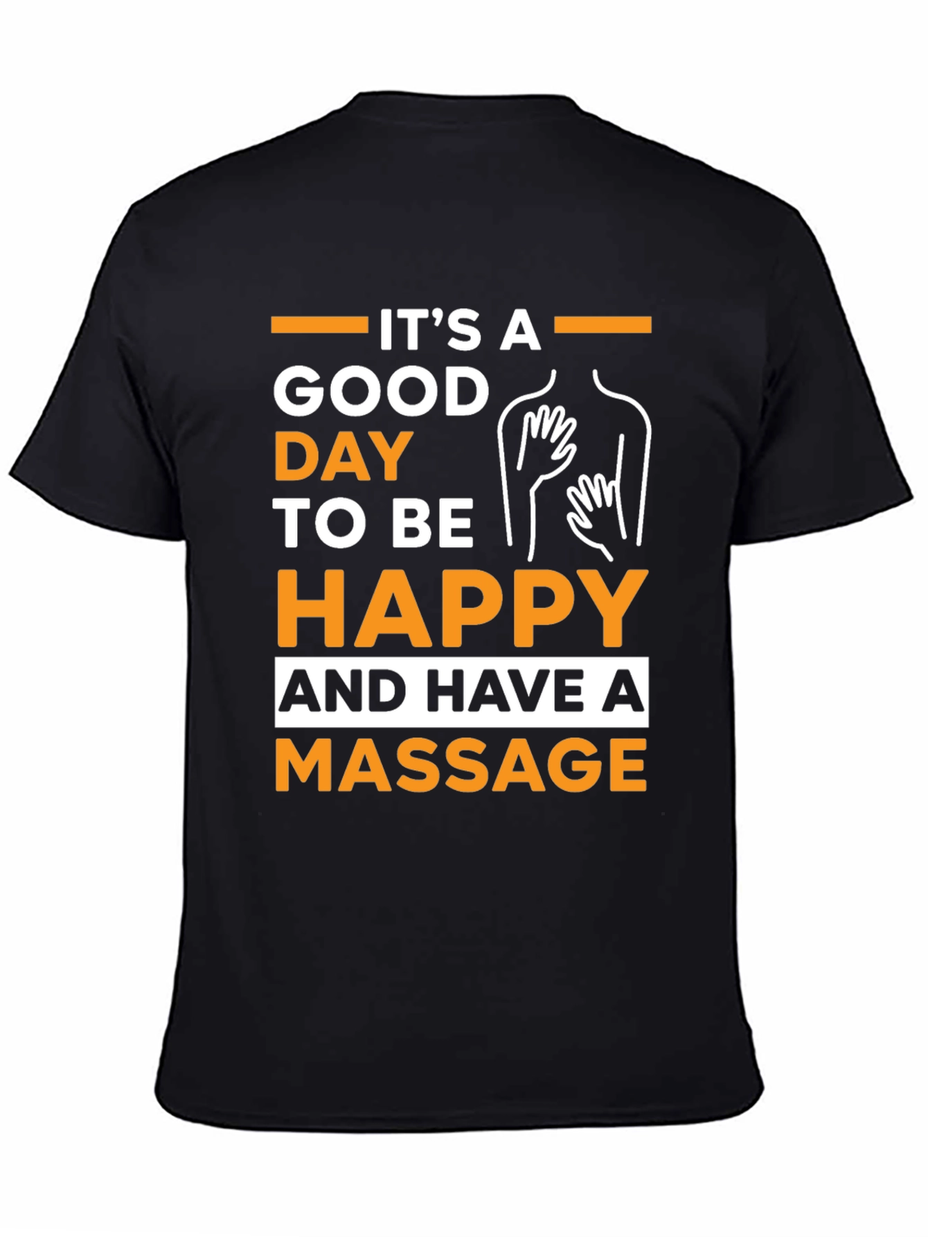 Black Good Day for Massage Graphic Tee - Unisex view 4