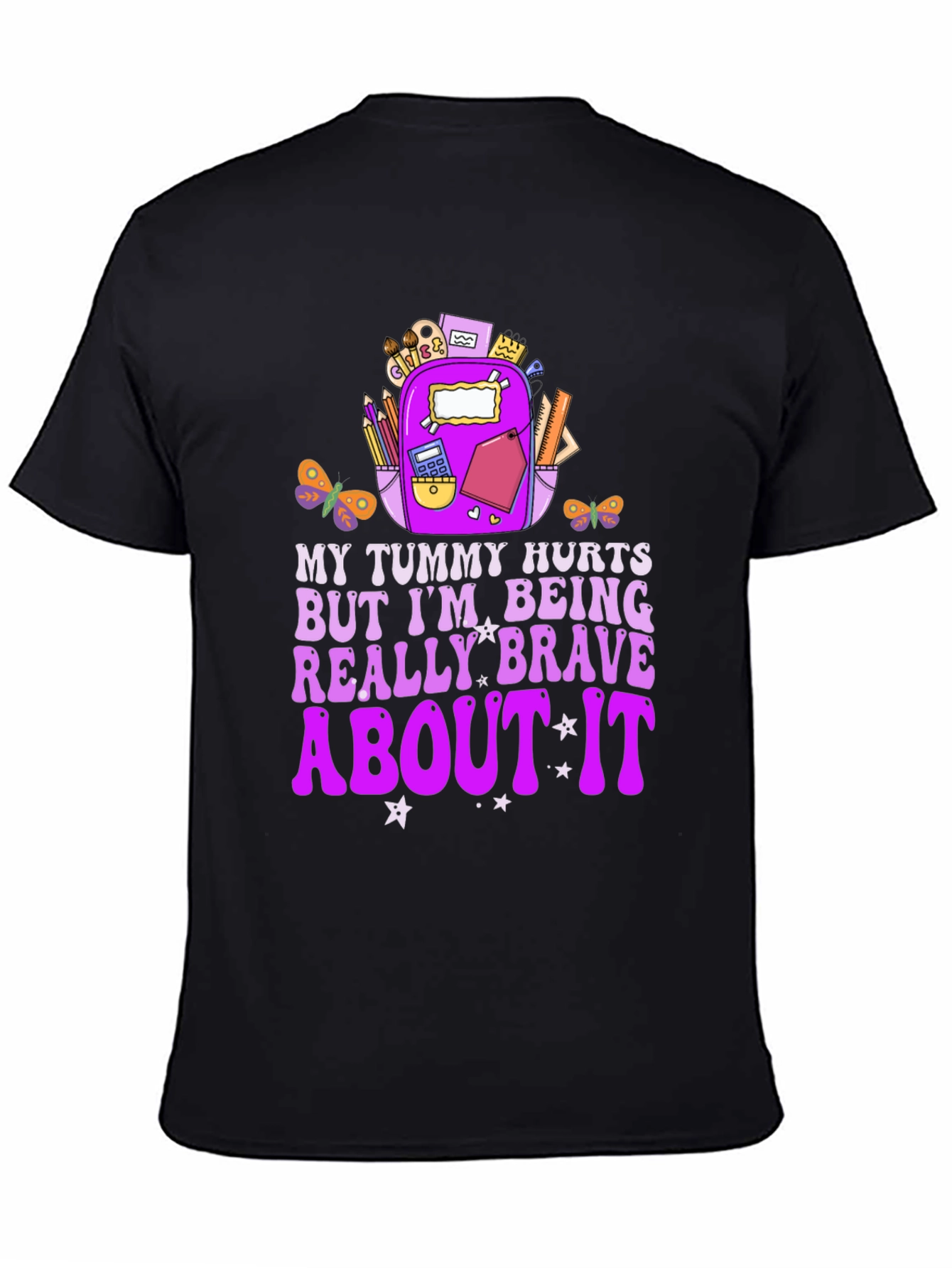 Black My Tummy Hurts Brave Graphic Tee view 4
