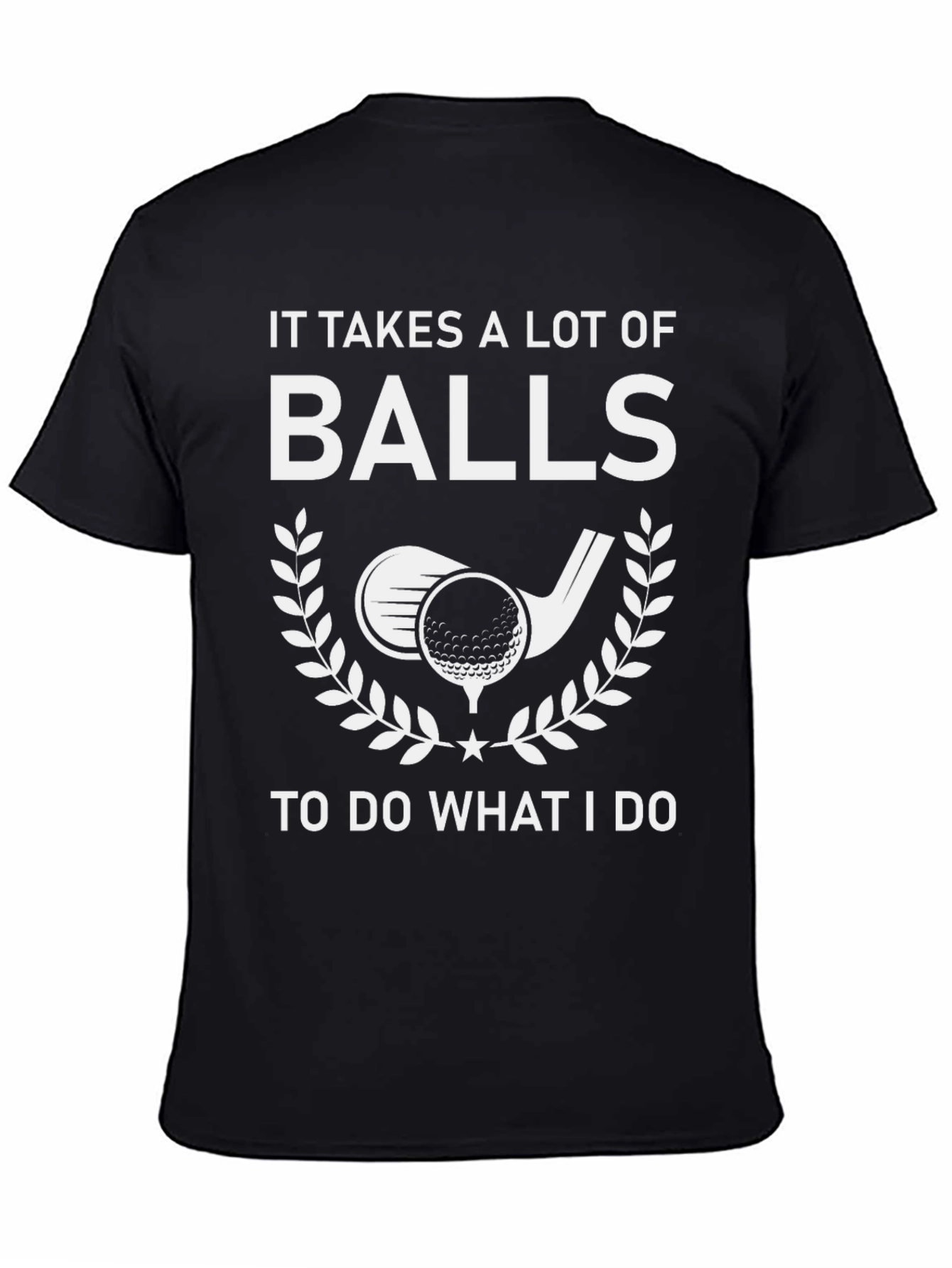 Black Golf Balls T-Shirt Funny Golfer Gift Tee view 4