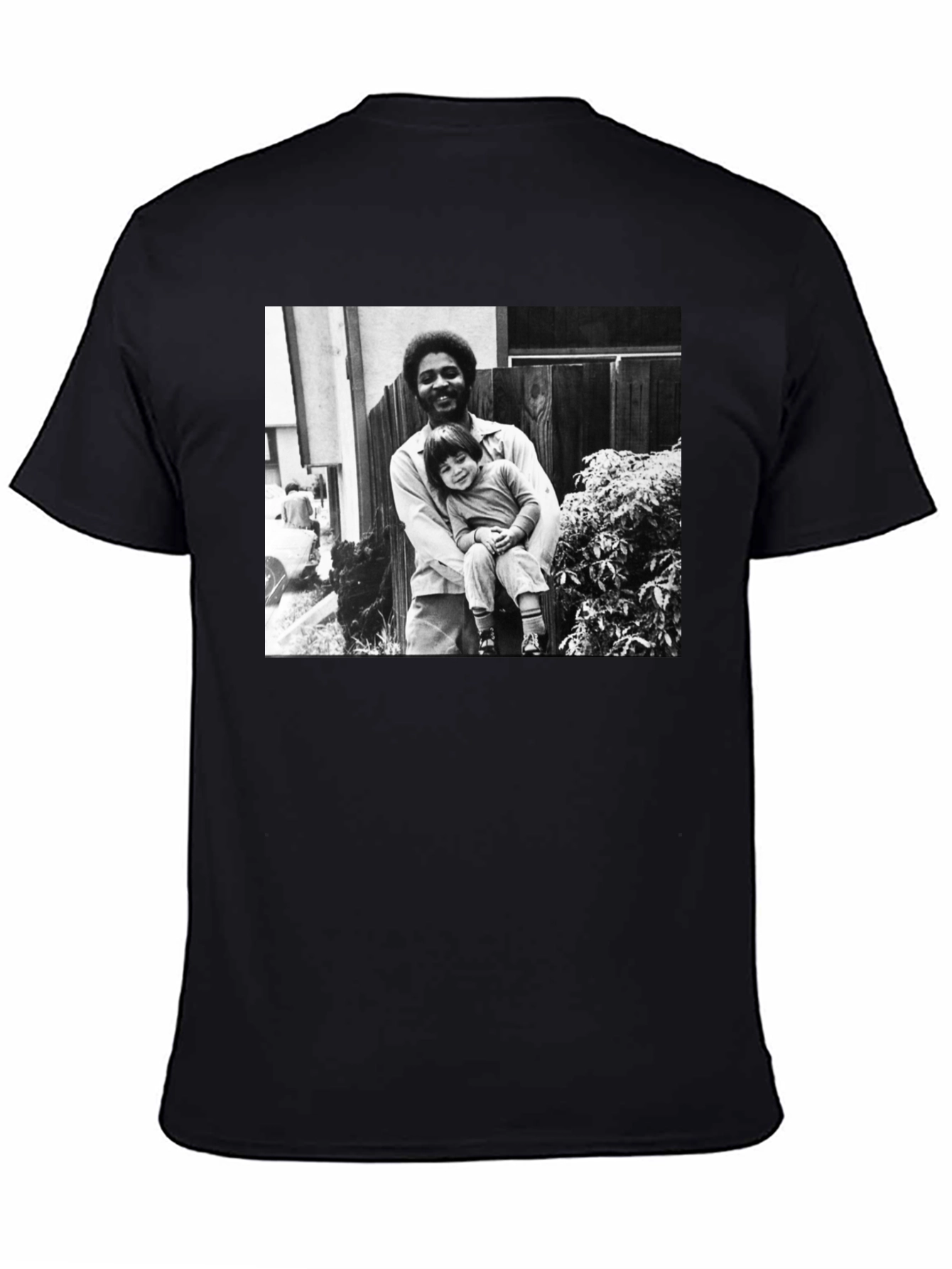 Black Vintage Style Black T-Shirt view 4