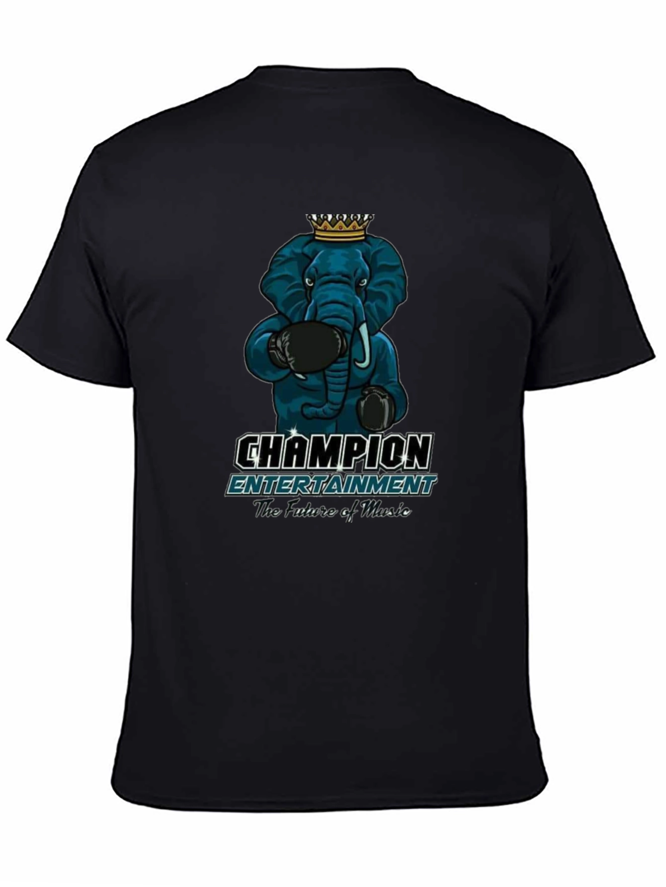 Black Champion Entertainment Elephant Boxing T-Shirt view 4