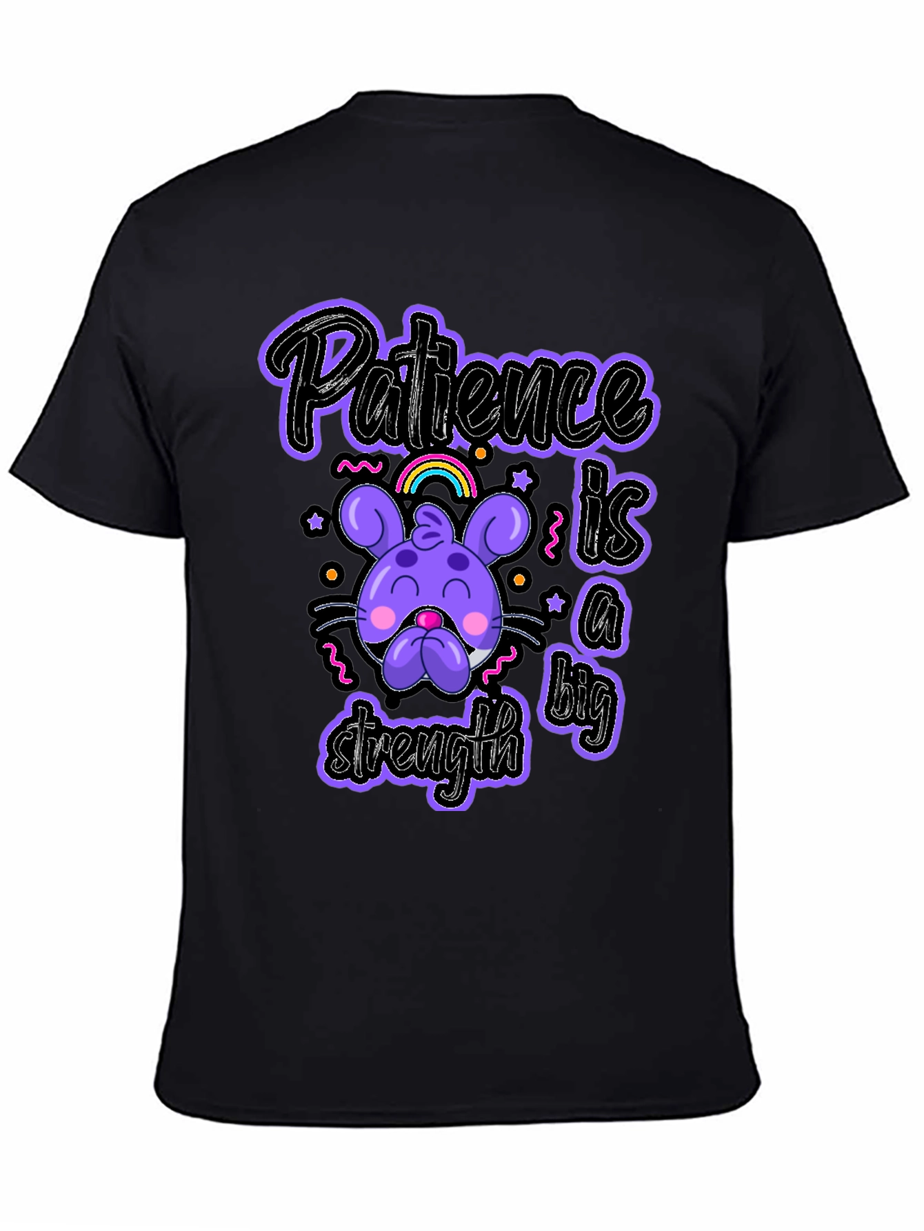 Black Patience is a Strength Graphic T-Shirt view 4