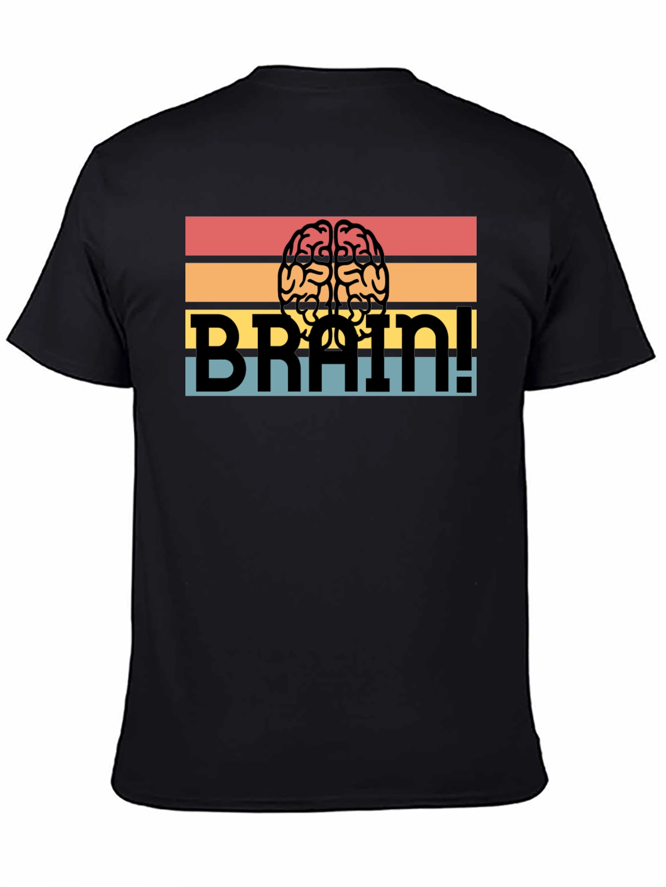 Black Brain! Graphic T-Shirt - Retro Design view 4