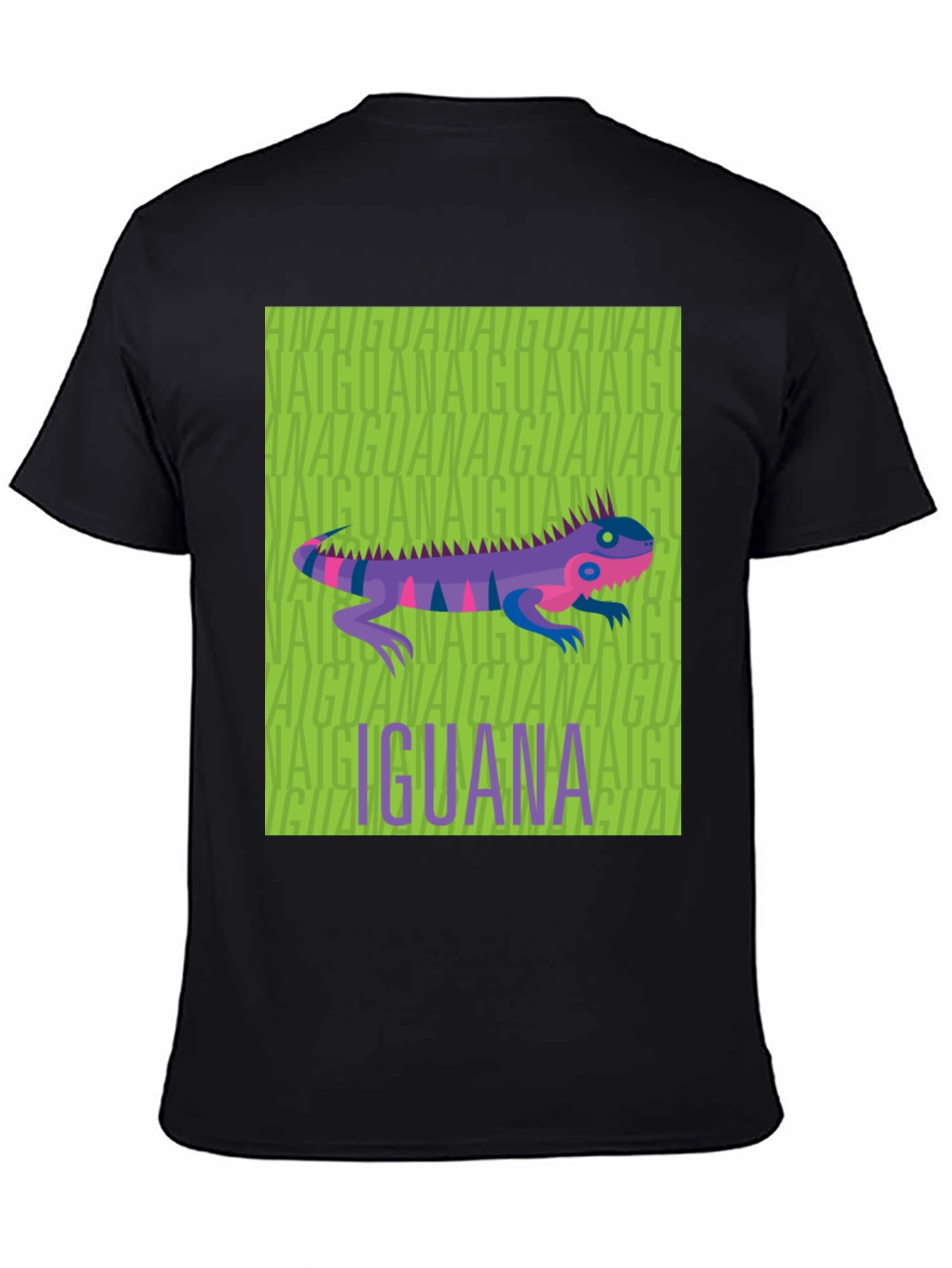 Black Iguana Graphic Print Black T-Shirt view 4