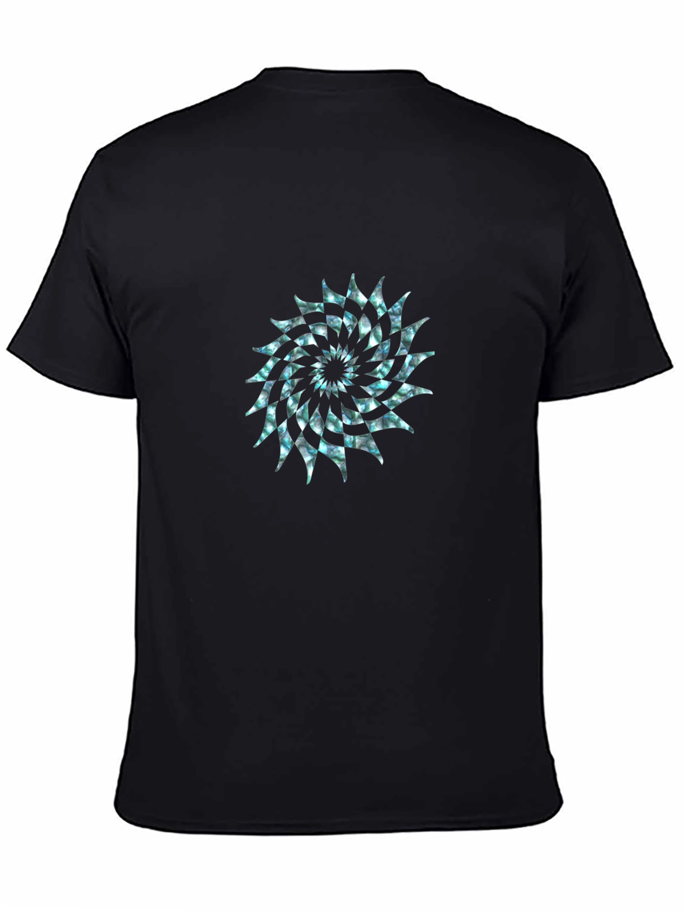 Black Spiral Graphic Black T-Shirt view 4